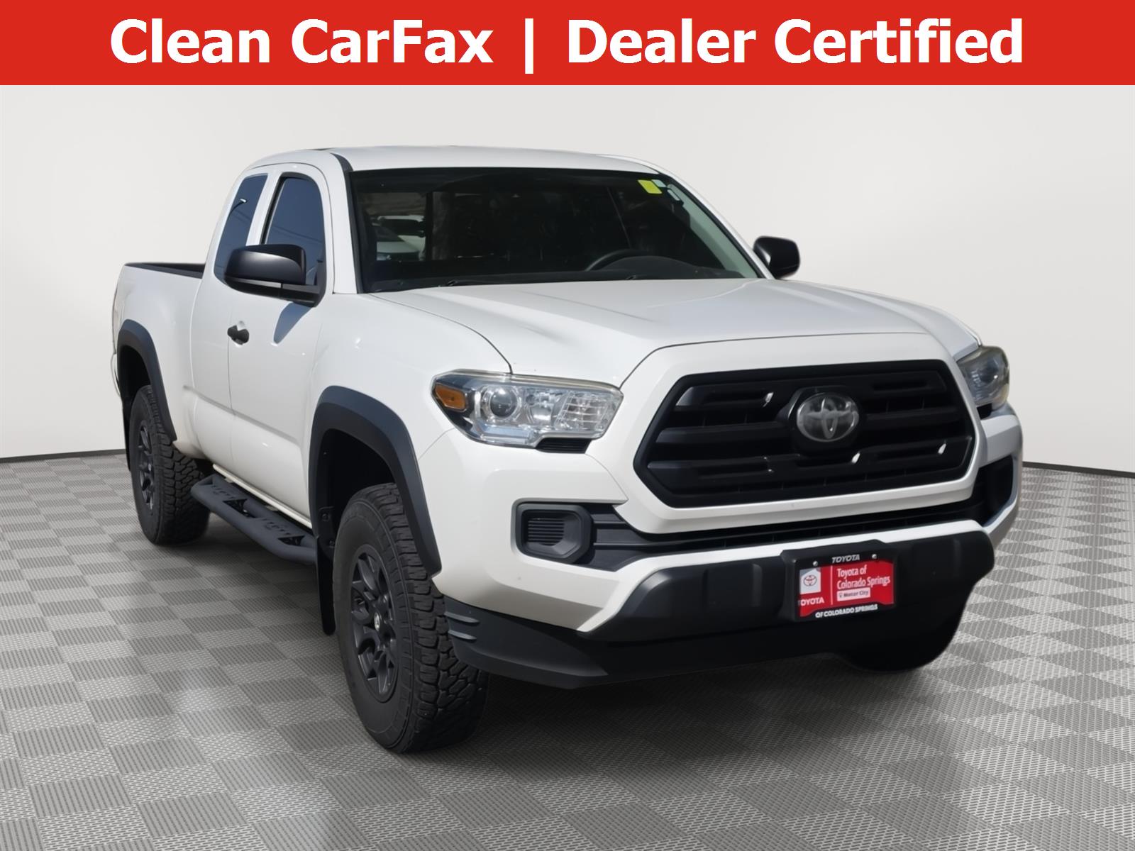 Super White 2019 Toyota Tacoma Pickup Truck 4X2 6-Speed Automatic