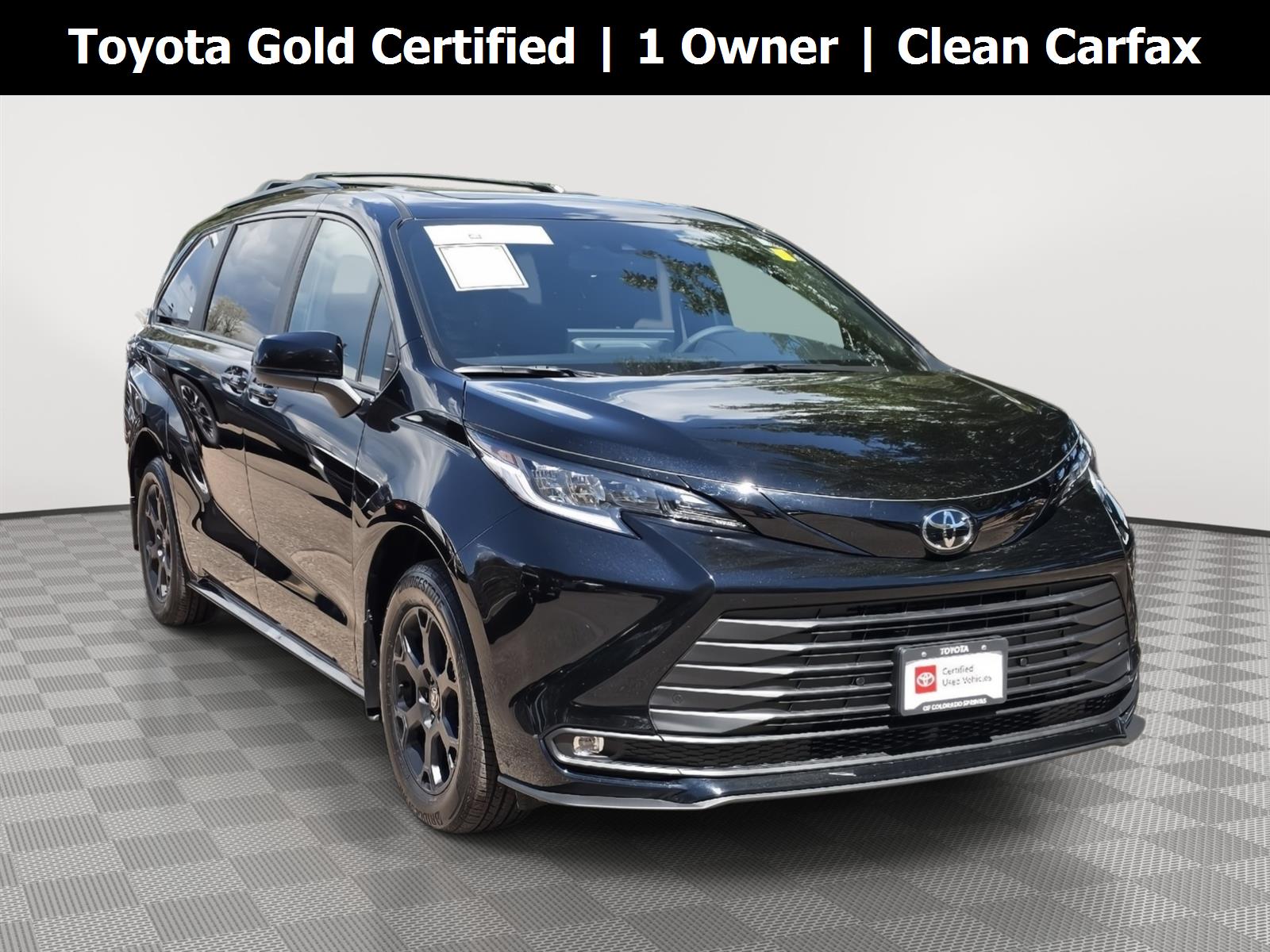 Midnight Black Metallic 2026 Toyota Sienna Minivan All-Wheel Drive Continuously Variable Transmission