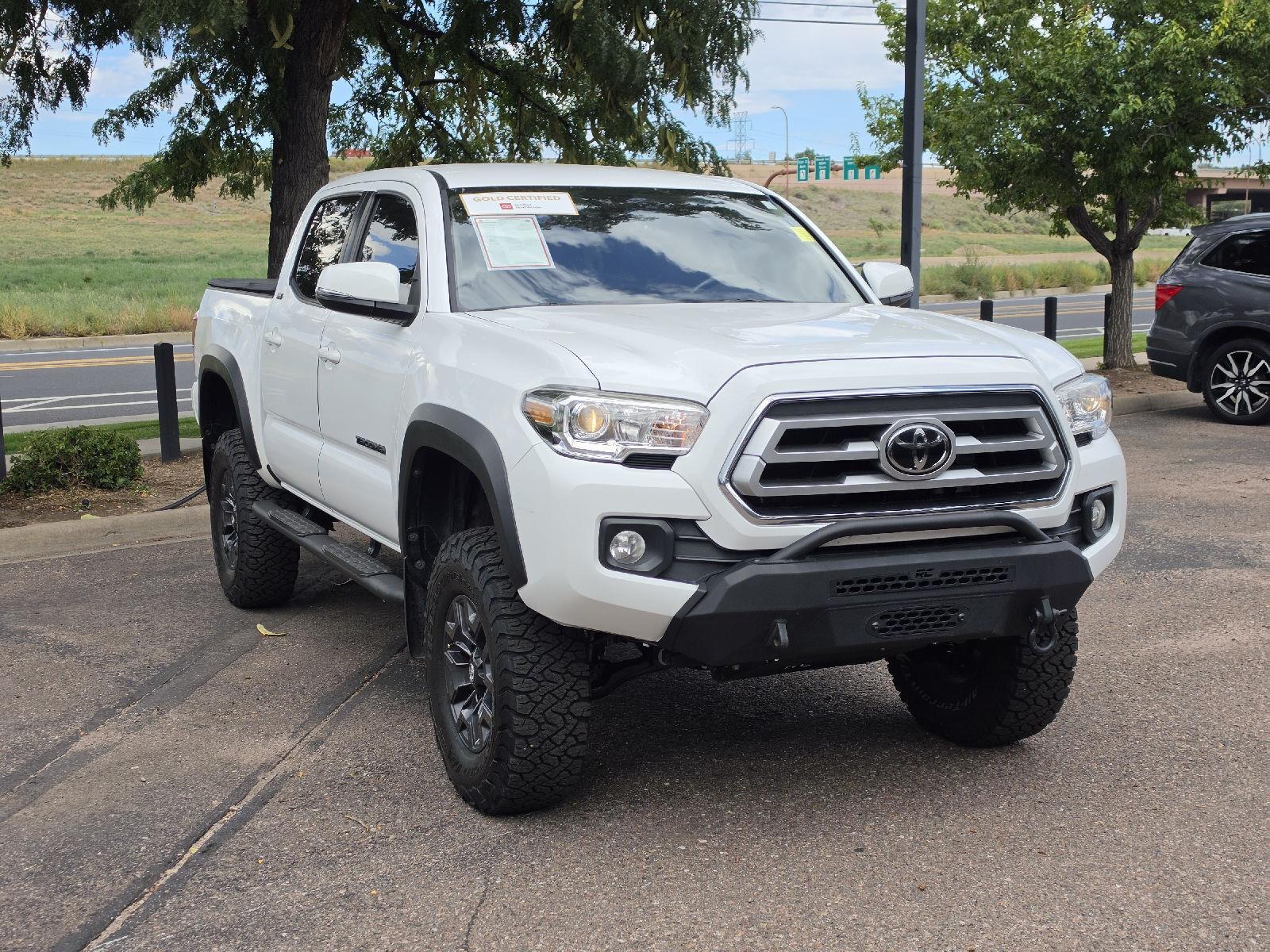 Super White 2021 Toyota Tacoma Pickup Truck Four-Wheel Drive Automatic