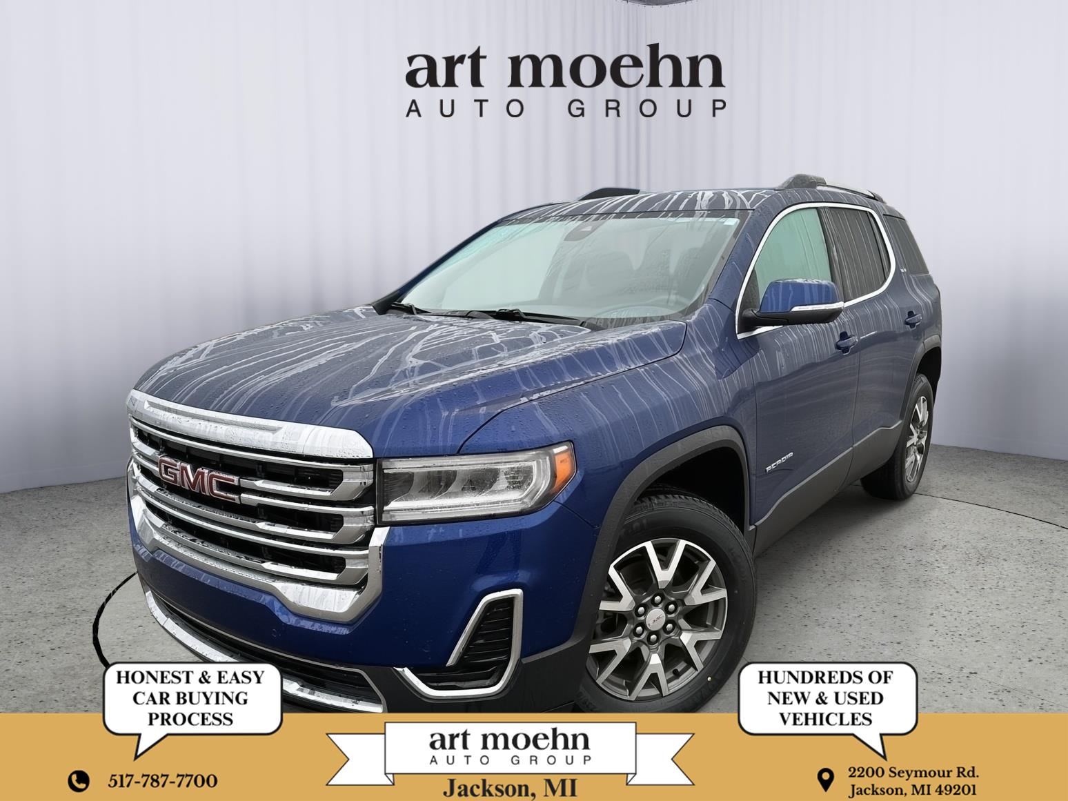 Ultra Blue Metallic 2023 GMC Acadia SLE AWD SUV / Crossover Four-Wheel Drive 9-Speed Automatic