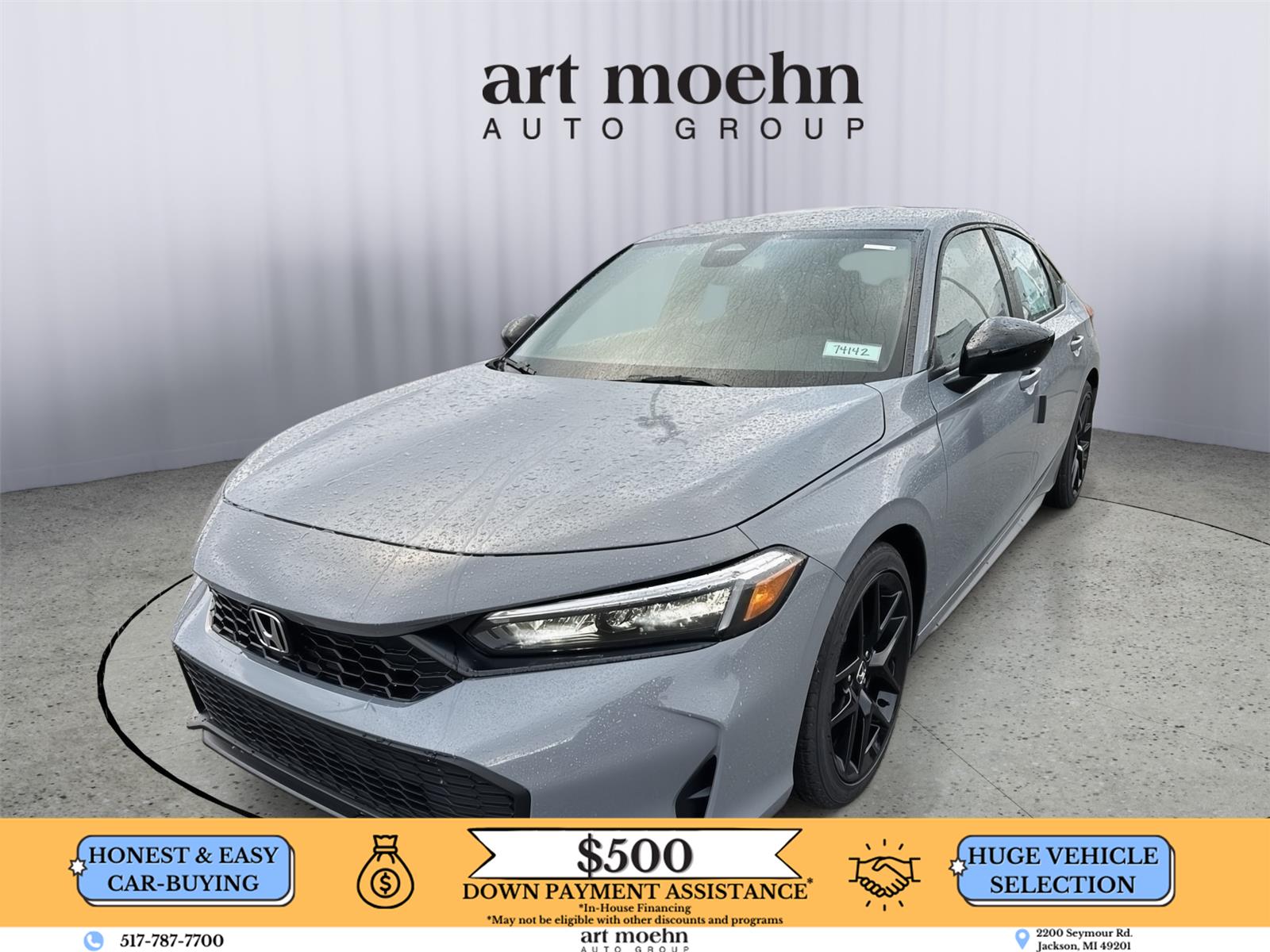 Urban Gray Pearl 2026 Honda Civic Hatchback Sport FWD Hatchback Front-Wheel Drive Continuously Variable Transmission