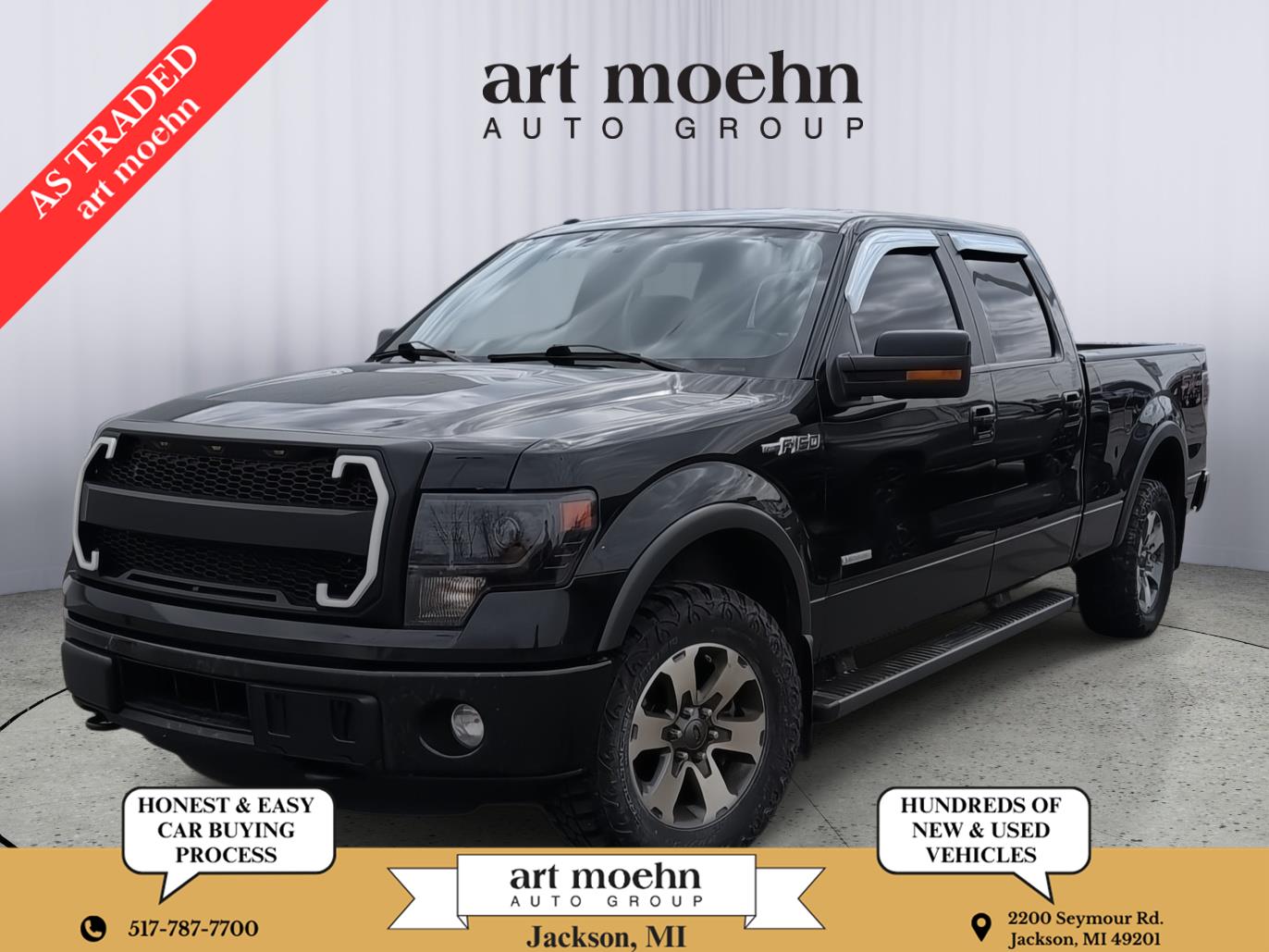 Tuxedo Black Metallic 2014 Ford F-150 FX4 SuperCrew 4WD Pickup Truck Four-Wheel Drive 6-Speed Automatic