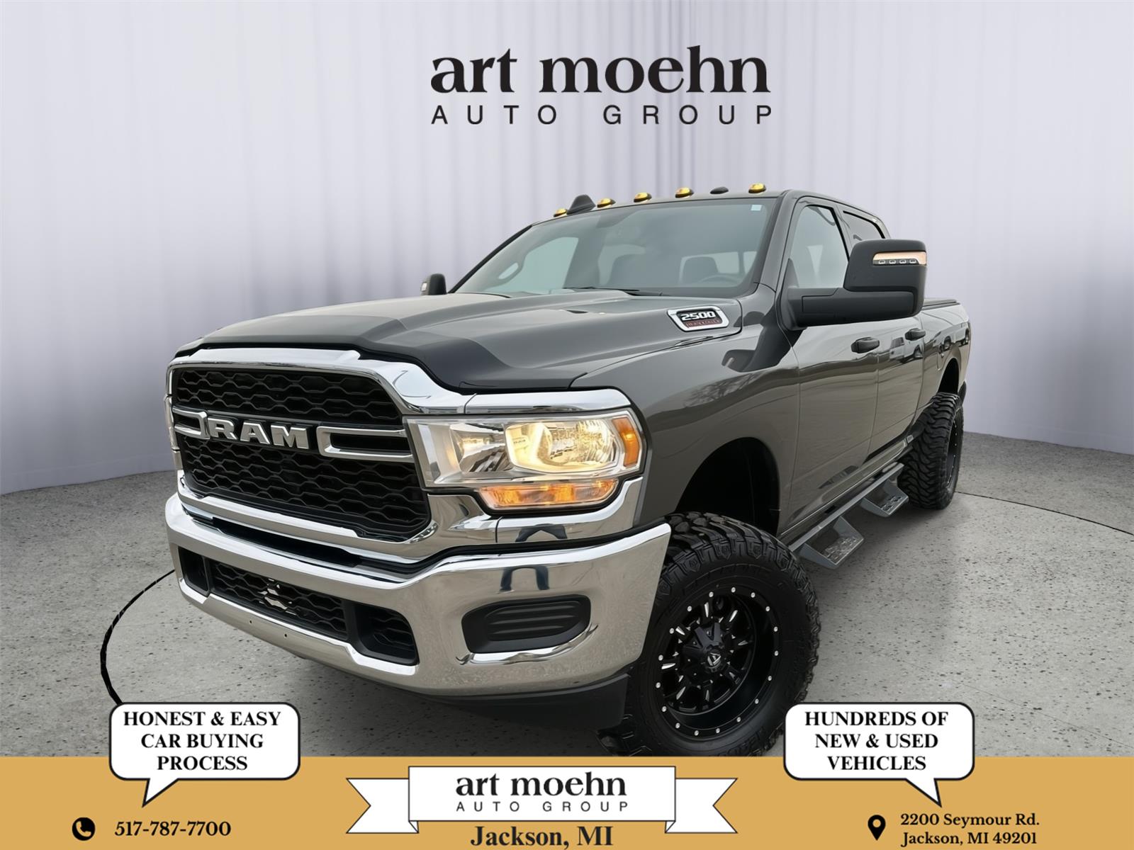 Gray (Granite Crystal Metallic Clearcoat) 2024 RAM 2500 Tradesman Crew Cab 4WD Pickup Truck Four-Wheel Drive 8-Speed Automatic