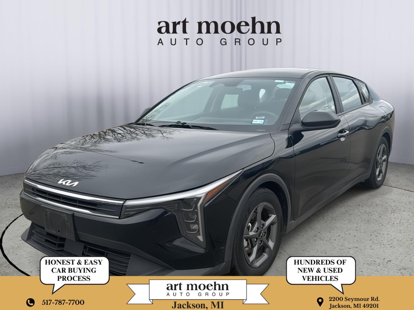 Aurora Black Pearl 2025 Kia K4 LXS FWD Sedan Front-Wheel Drive Continuously Variable Transmission