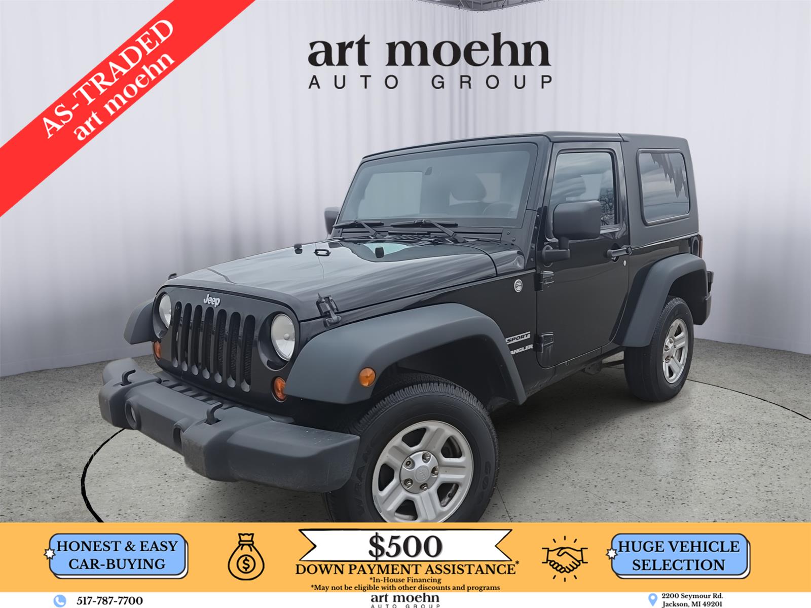 Black 2012 Jeep Wrangler Sport 4WD SUV / Crossover Four-Wheel Drive 6-Speed Manual