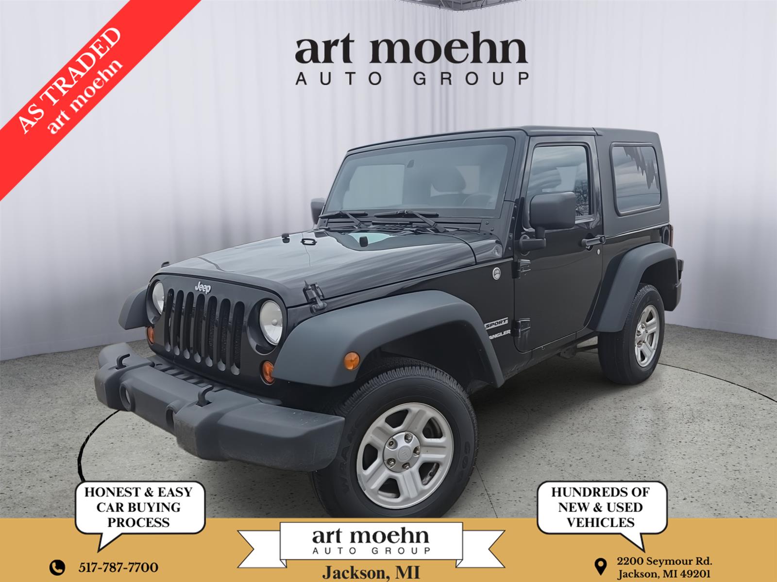 Black 2012 Jeep Wrangler Sport 4WD SUV / Crossover Four-Wheel Drive 6-Speed Manual