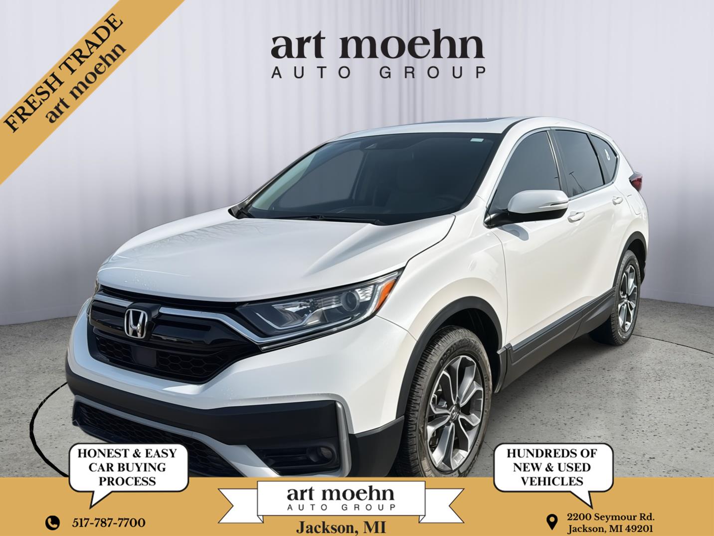 Platinum White Pearl 2022 Honda CR-V EX-L AWD SUV / Crossover All-Wheel Drive Continuously Variable Transmission