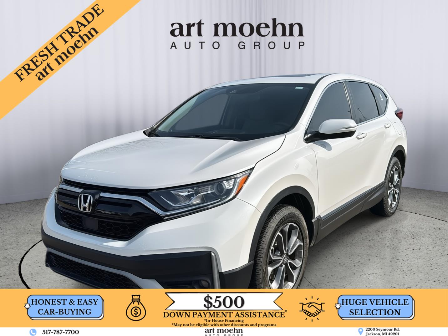 Platinum White Pearl 2022 Honda CR-V EX-L AWD SUV / Crossover All-Wheel Drive Continuously Variable Transmission