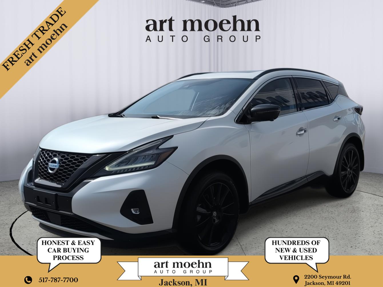 Pearl White Tricoat 2021 Nissan Murano SL AWD SUV / Crossover All-Wheel Drive Continuously Variable Transmission