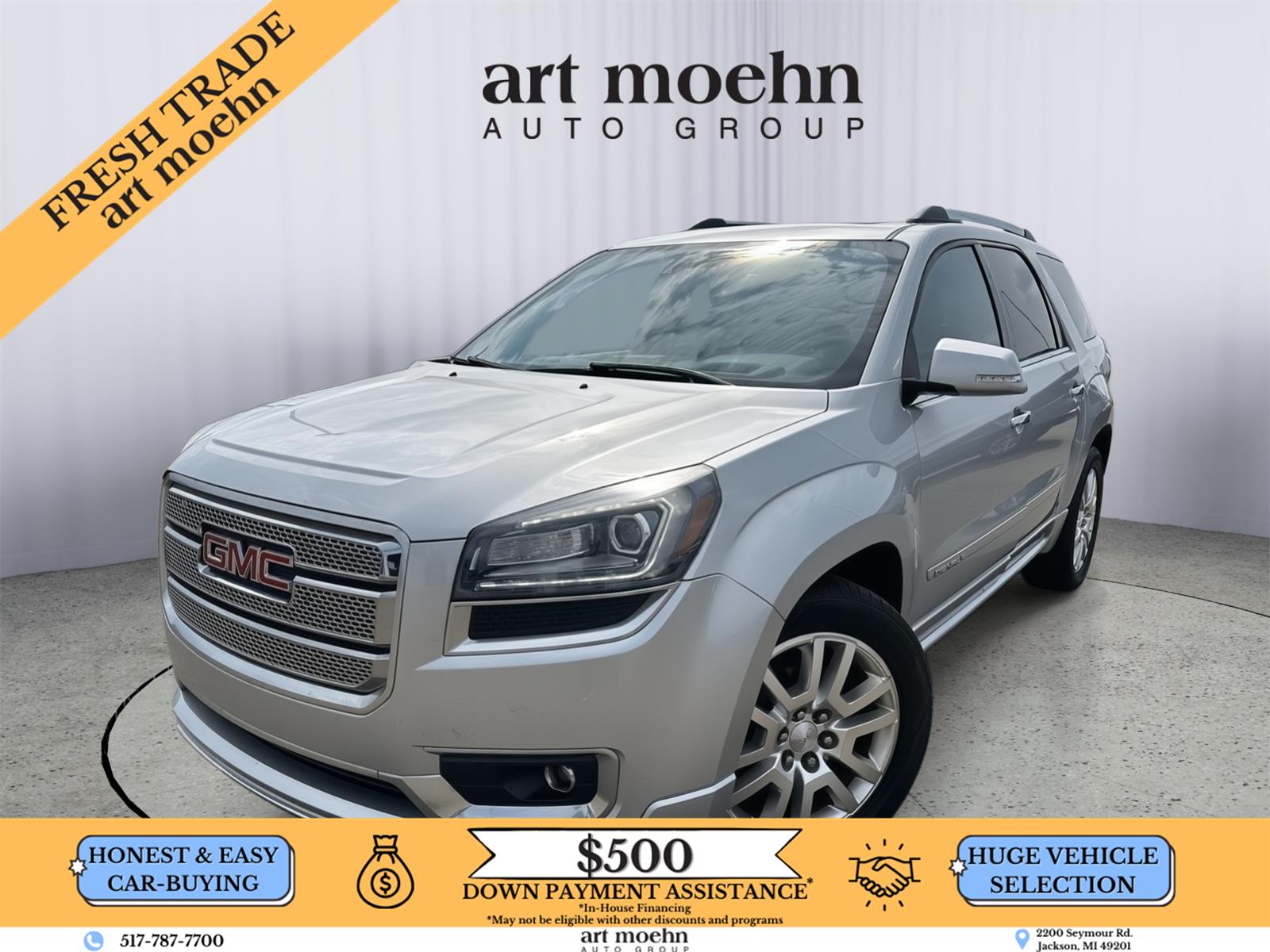 Quicksilver Metallic 2016 GMC Acadia Denali AWD SUV / Crossover All-Wheel Drive 6-Speed Automatic