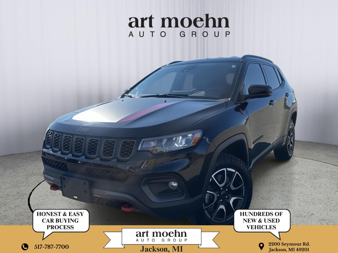 Diamond Black Crystal Pearlcoat 2025 Jeep Compass Trailhawk 4WD SUV / Crossover Four-Wheel Drive 8-Speed Automatic