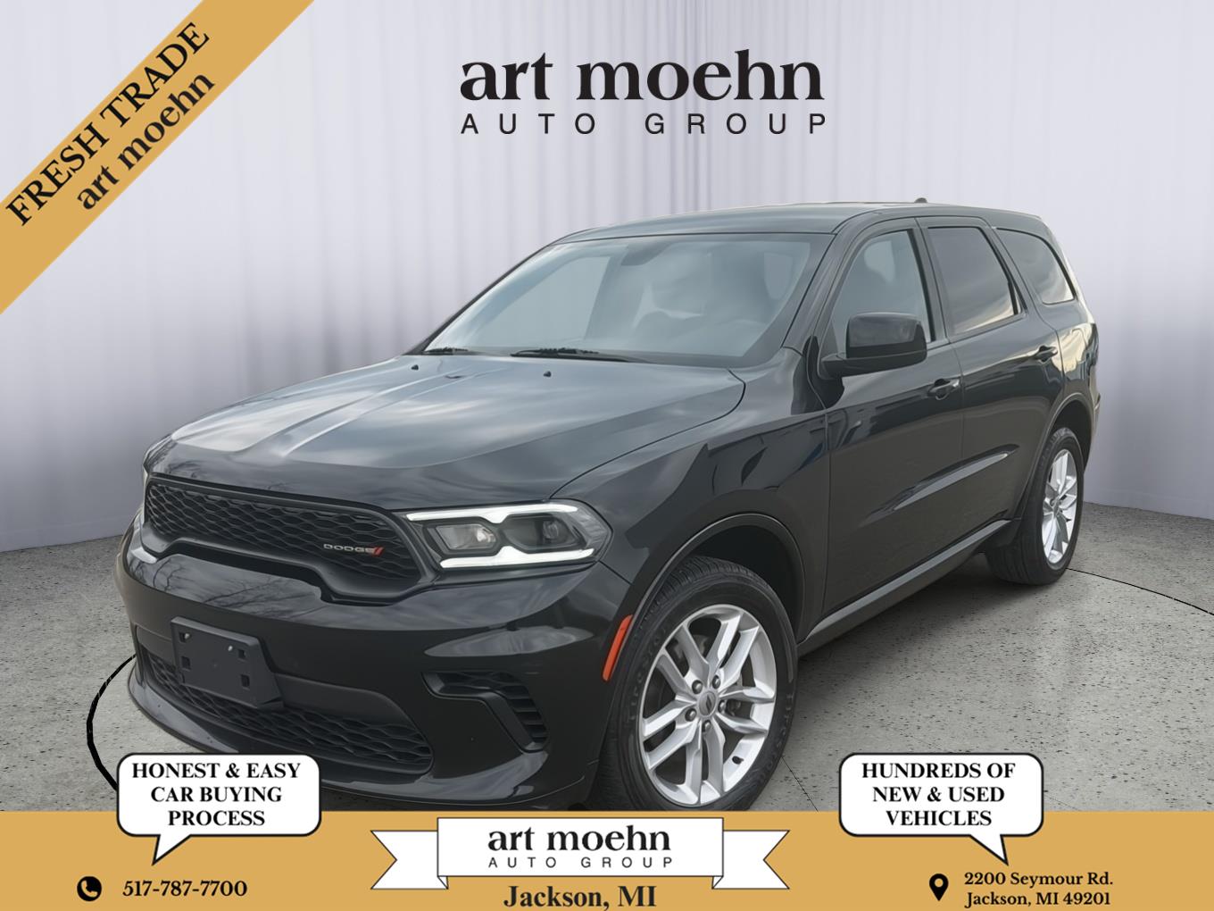 DB Black Clearcoat 2023 Dodge Durango GT AWD SUV / Crossover All-Wheel Drive 8-Speed Automatic