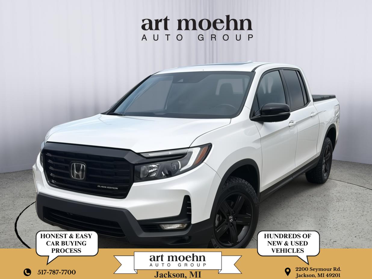 Platinum White Pearl 2023 Honda Ridgeline Black Edition AWD Pickup Truck All-Wheel Drive Automatic