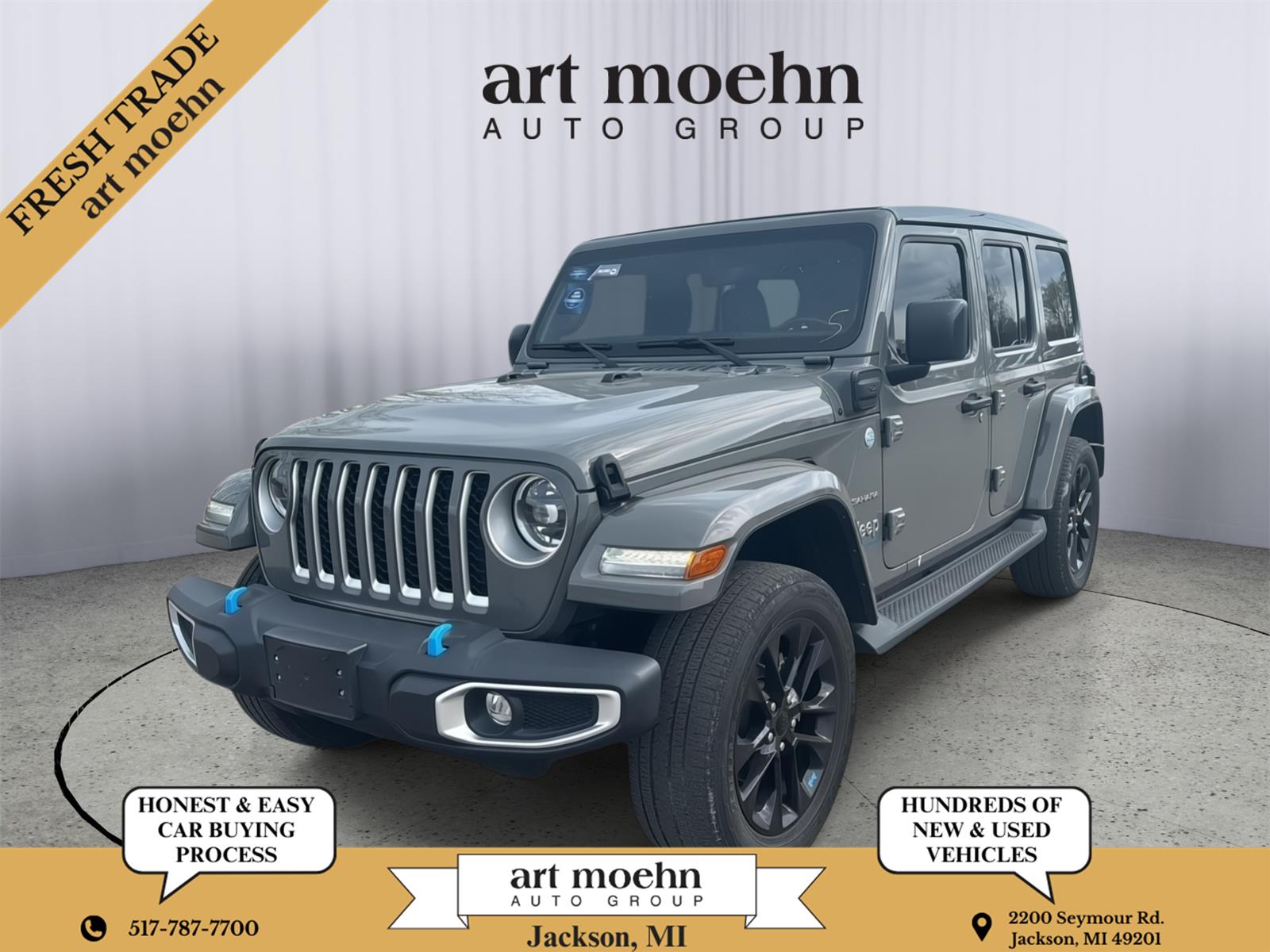 Sting-Gray Clearcoat 2023 Jeep Wrangler 4xe Sahara 4WD SUV / Crossover Four-Wheel Drive 8-Speed Automatic