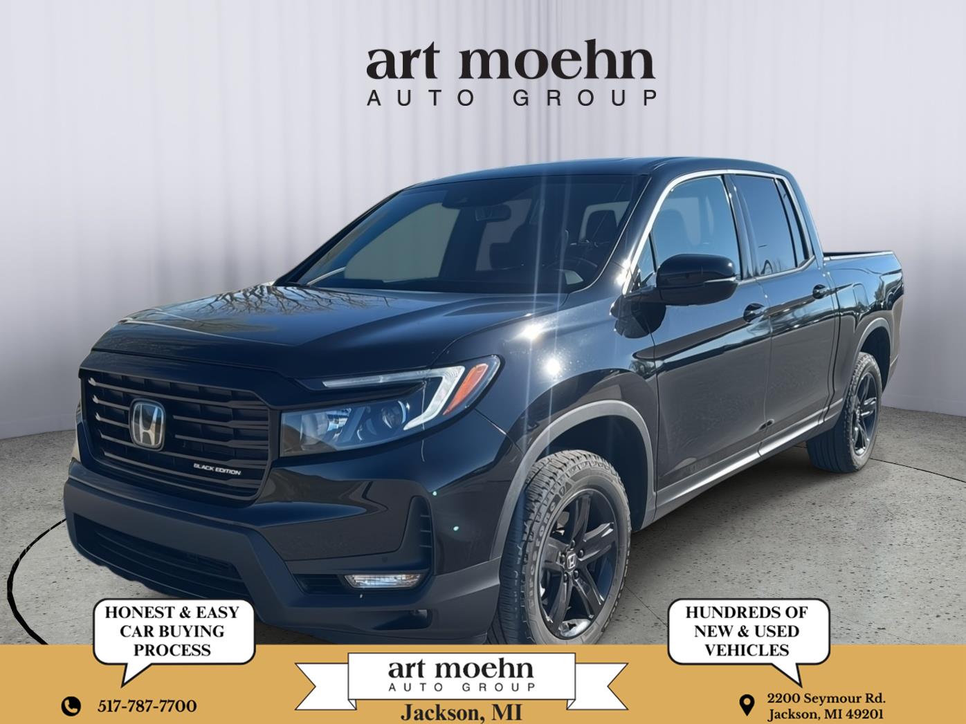 Crystal Black Pearl 2023 Honda Ridgeline Black Edition AWD Pickup Truck All-Wheel Drive Automatic