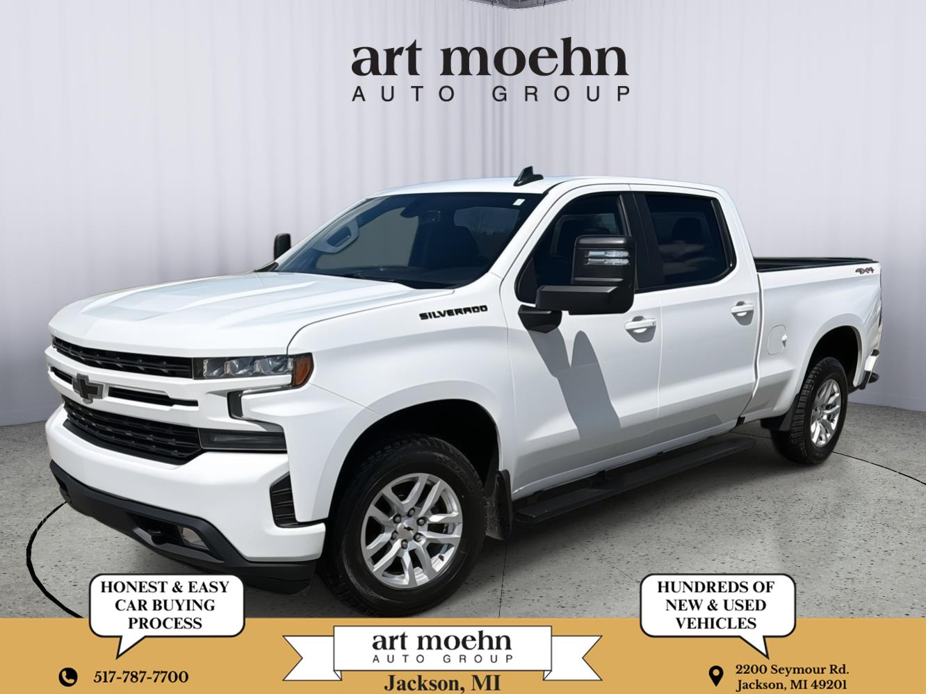 Summit White 2022 Chevrolet Silverado 1500 Pickup Truck Four-Wheel Drive 8-Speed Automatic