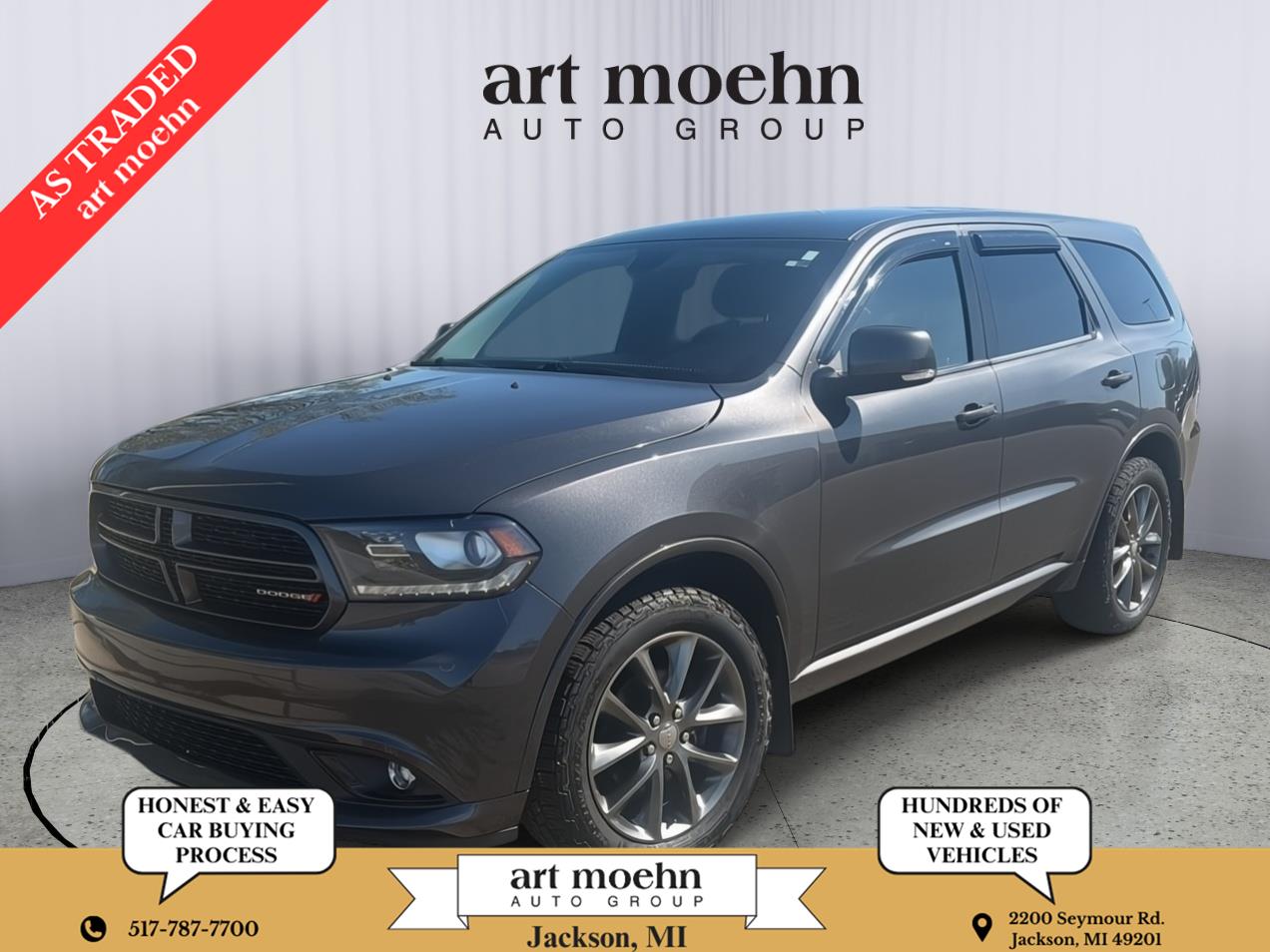 Granite Metallic Clearcoat 2017 Dodge Durango GT AWD SUV / Crossover All-Wheel Drive 8-Speed Automatic