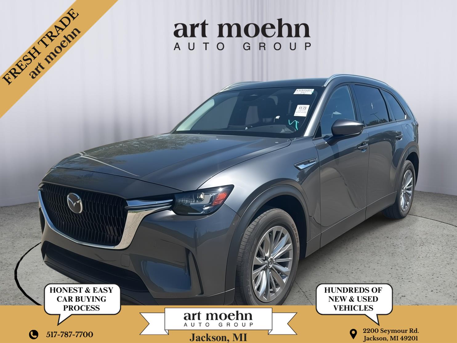 Machine Gray Metallic 2024 Mazda CX-90 PHEV Preferred AWD SUV / Crossover All-Wheel Drive Automatic