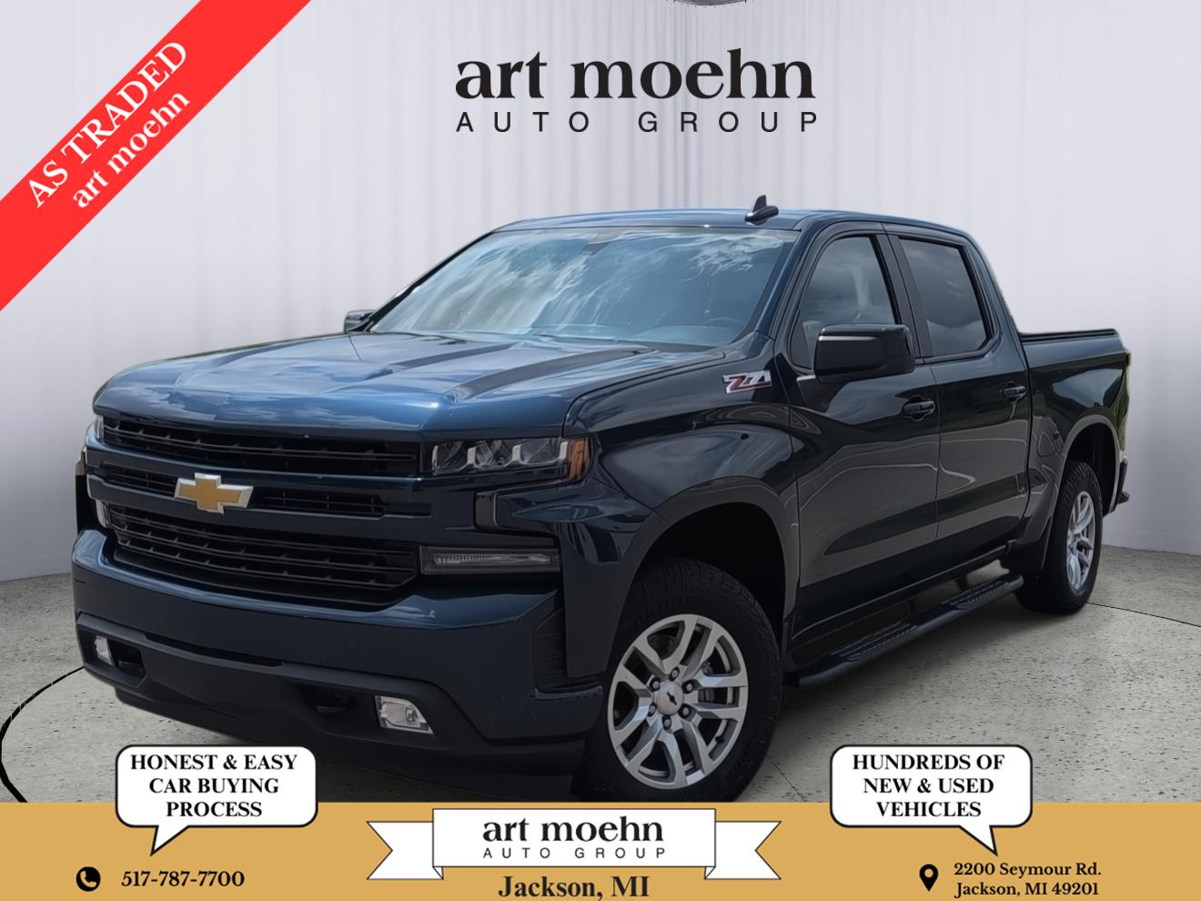 Northsky Blue Metallic 2020 Chevrolet Silverado 1500 Pickup Truck Four-Wheel Drive 8-Speed Automatic