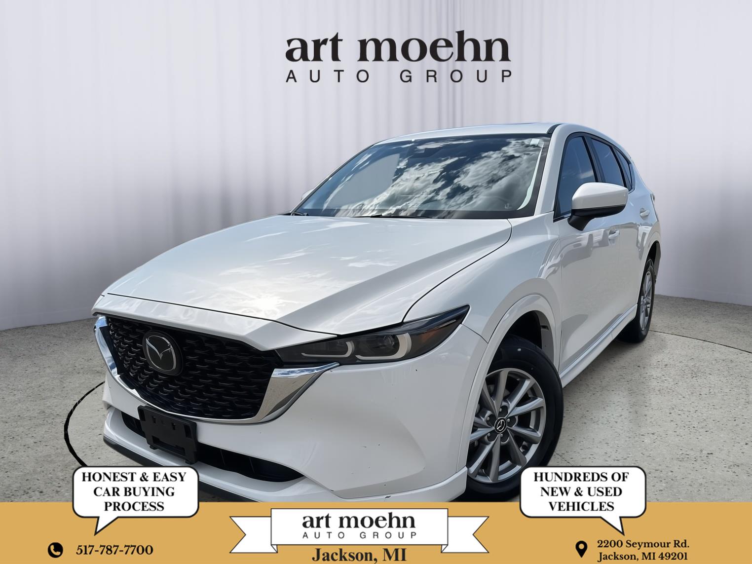 Rhodium White Metallic 2025 Mazda CX-5 2.5 S Preferred AWD SUV / Crossover All-Wheel Drive Automatic