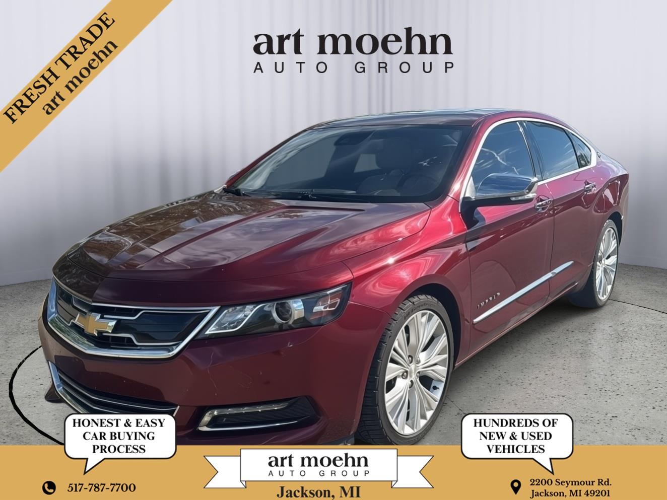 Siren Red Tintcoat 2017 Chevrolet Impala Sedan Front-Wheel Drive 6-Speed Automatic Overdrive