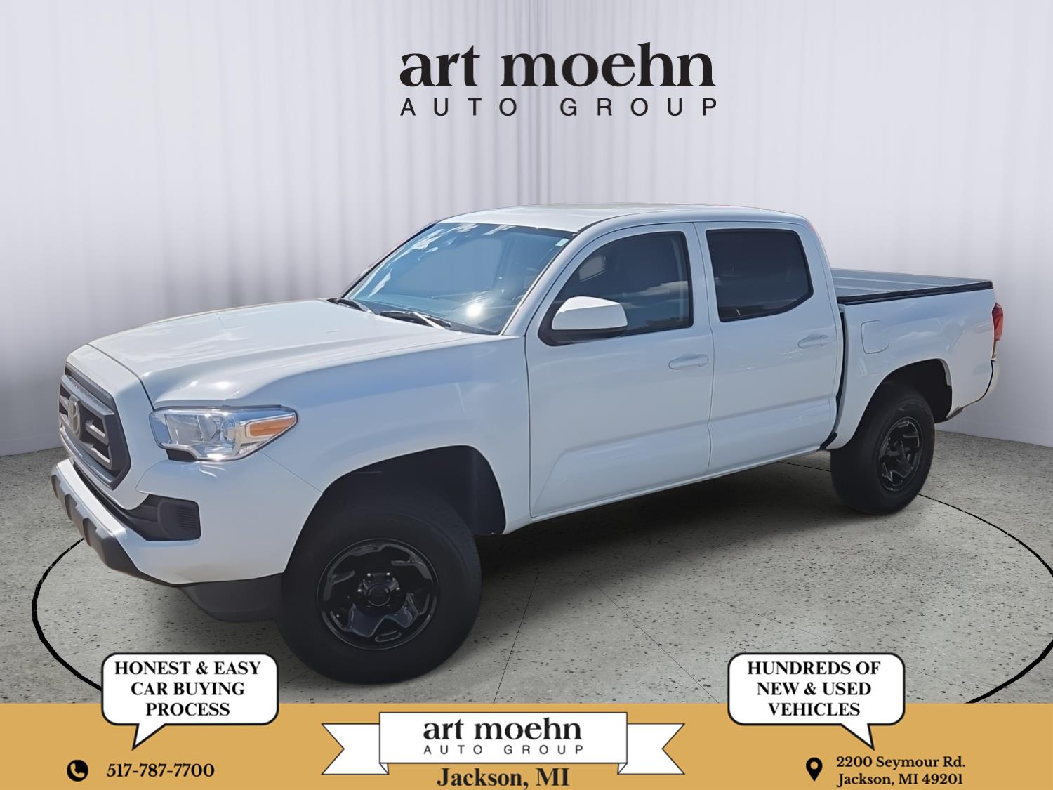 Super White 2020 Toyota Tacoma Pickup Truck Four-Wheel Drive Automatic