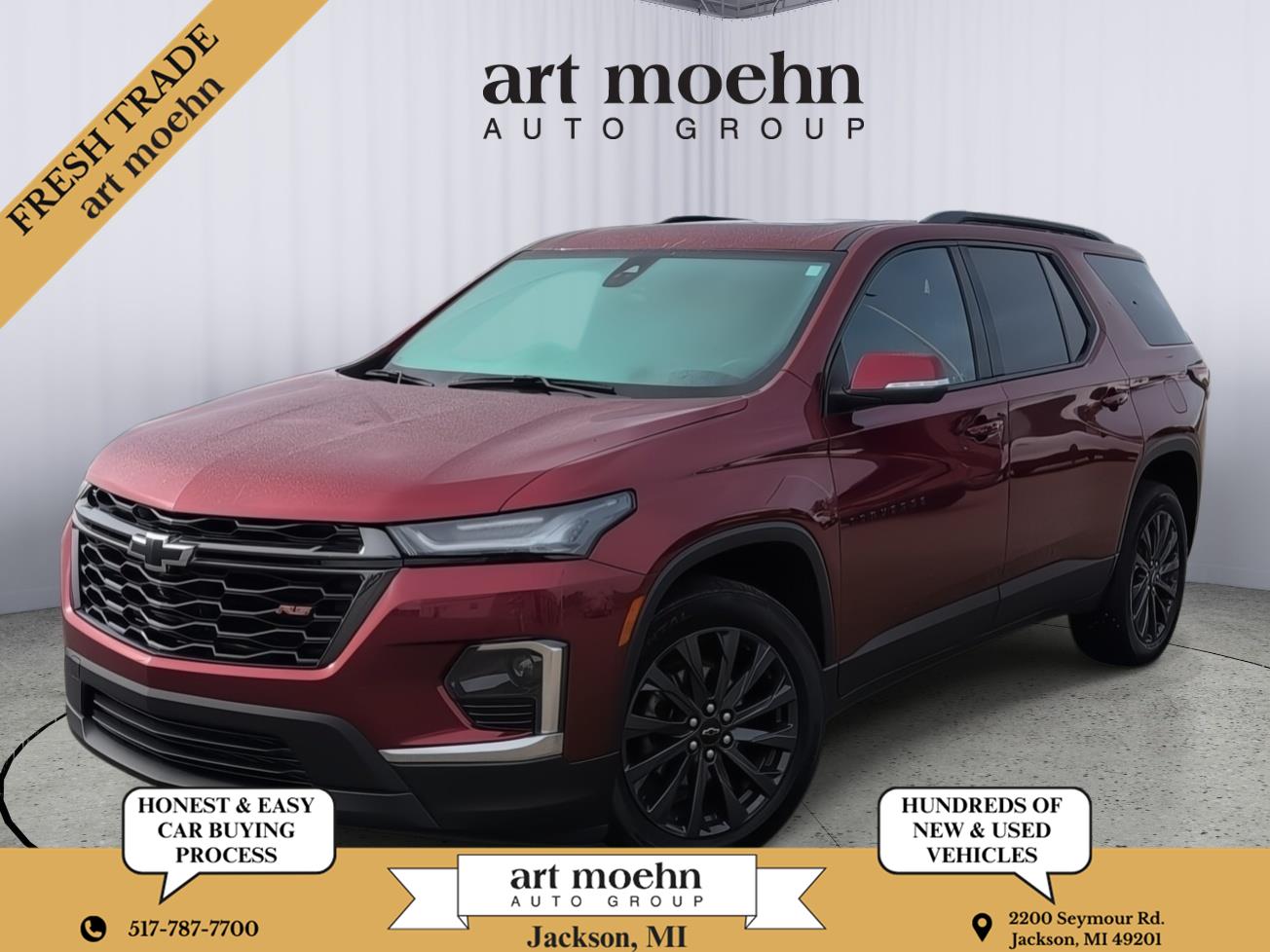 Radiant Red Tintcoat 2023 Chevrolet Traverse SUV / Crossover Four-Wheel Drive 9-Speed Automatic