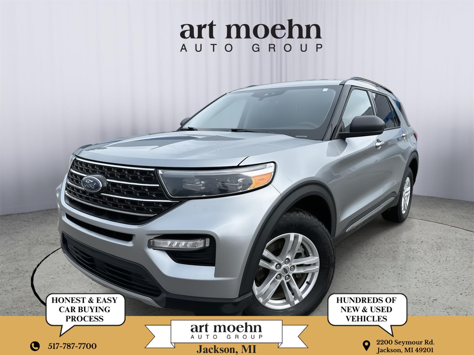 Iconic Silver Metallic 2024 Ford Explorer SUV / Crossover All-Wheel Drive Automatic