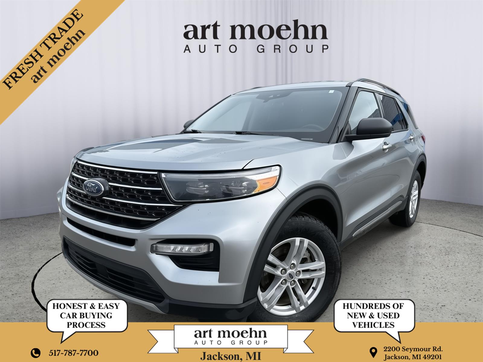 Iconic Silver Metallic 2024 Ford Explorer SUV / Crossover All-Wheel Drive Automatic