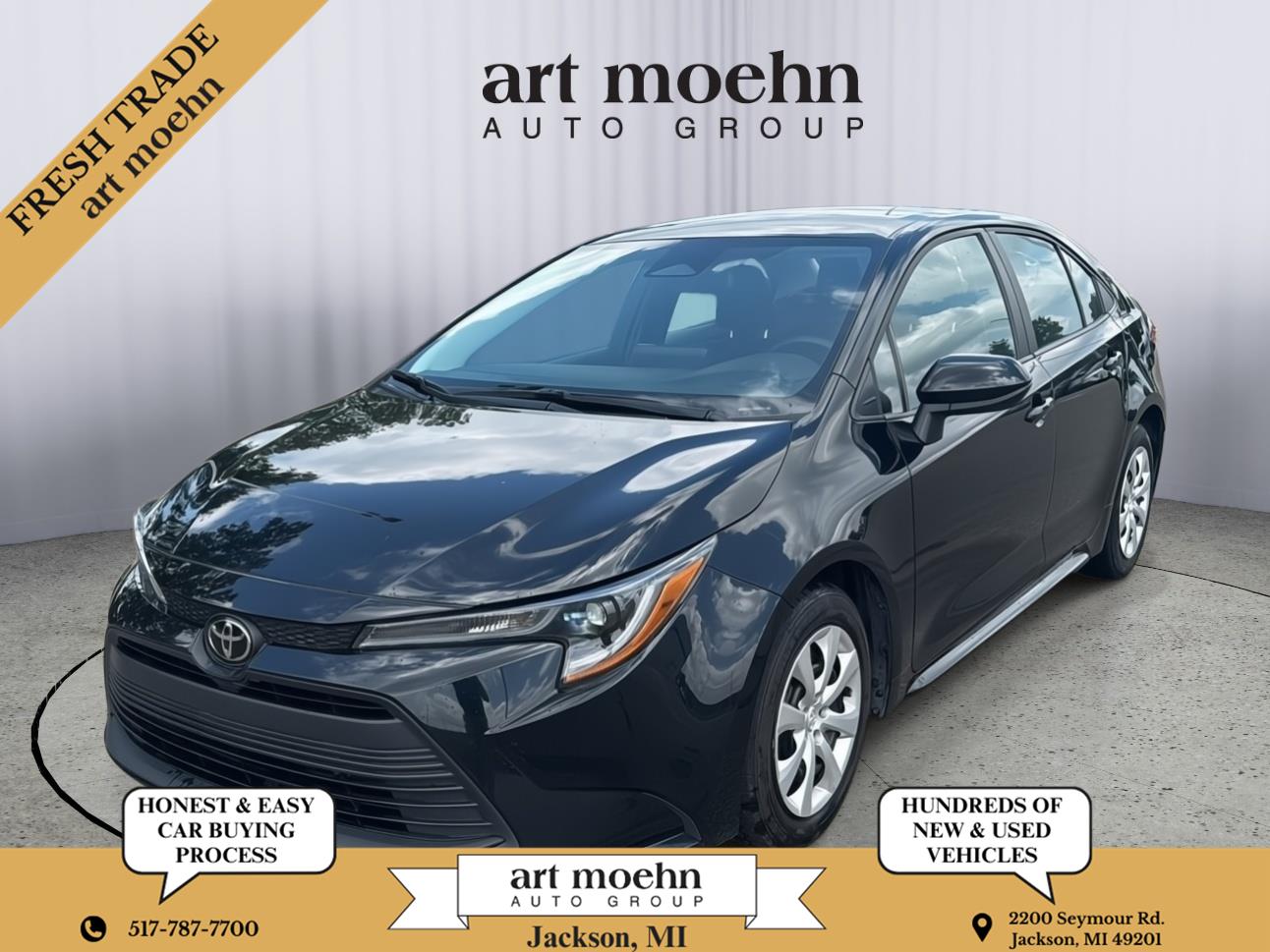 Midnight Black Metallic 2024 Toyota Corolla Sedan Front-Wheel Drive Continuously Variable Transmission