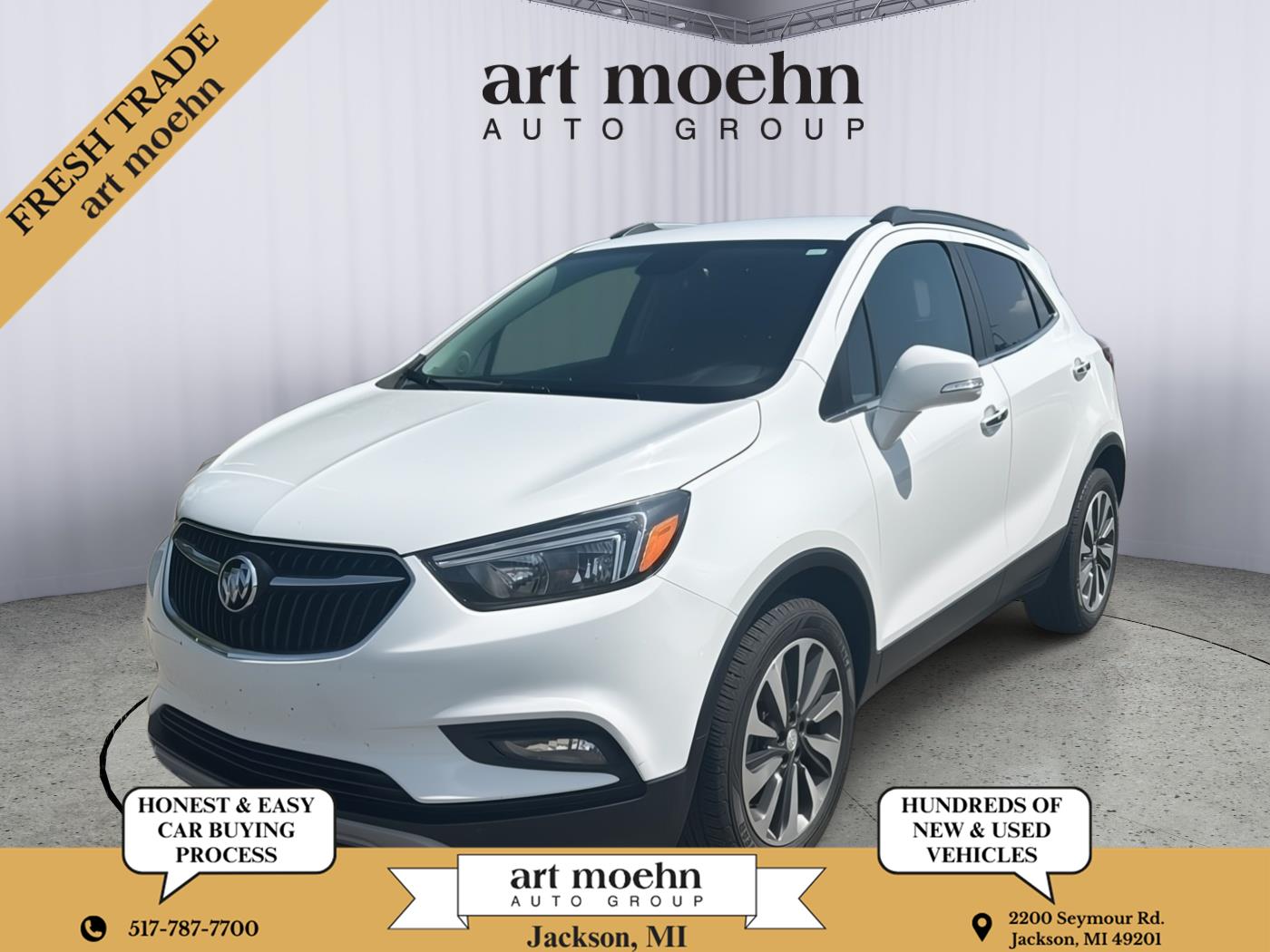 Summit White 2018 Buick Encore SUV / Crossover Front-Wheel Drive 6-Speed Automatic Overdrive