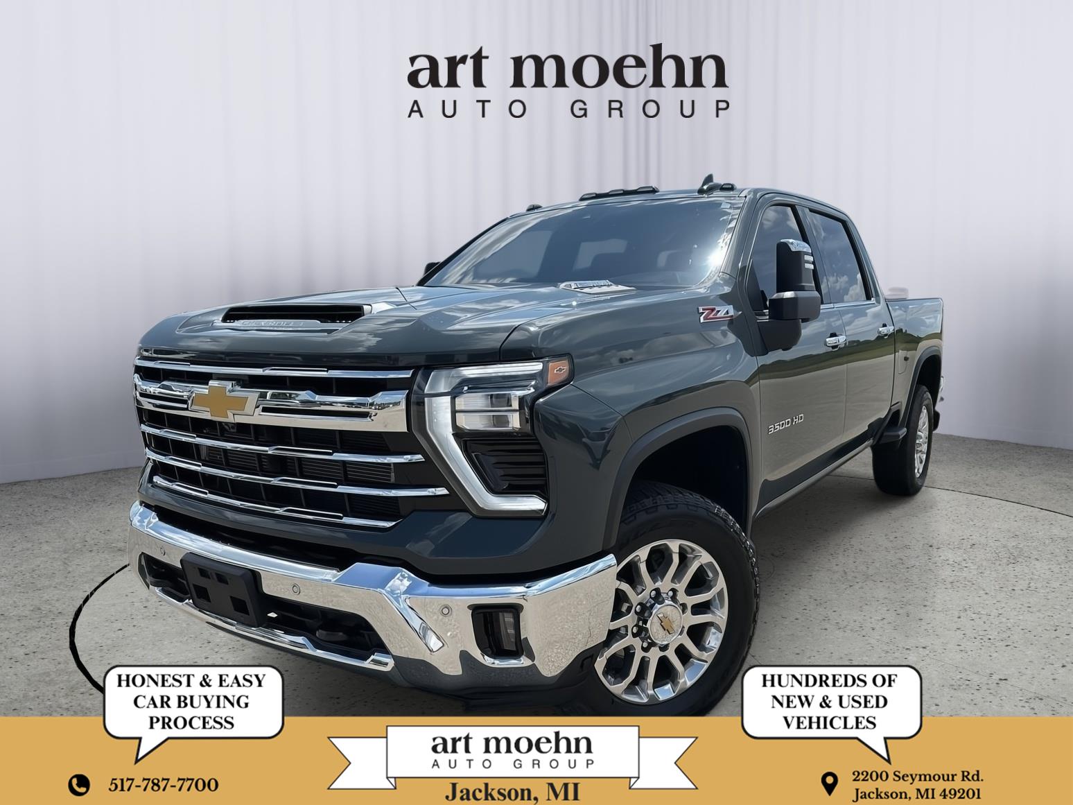 Cypress Gray 2025 Chevrolet Silverado 3500HD Pickup Truck Four-Wheel Drive Automatic