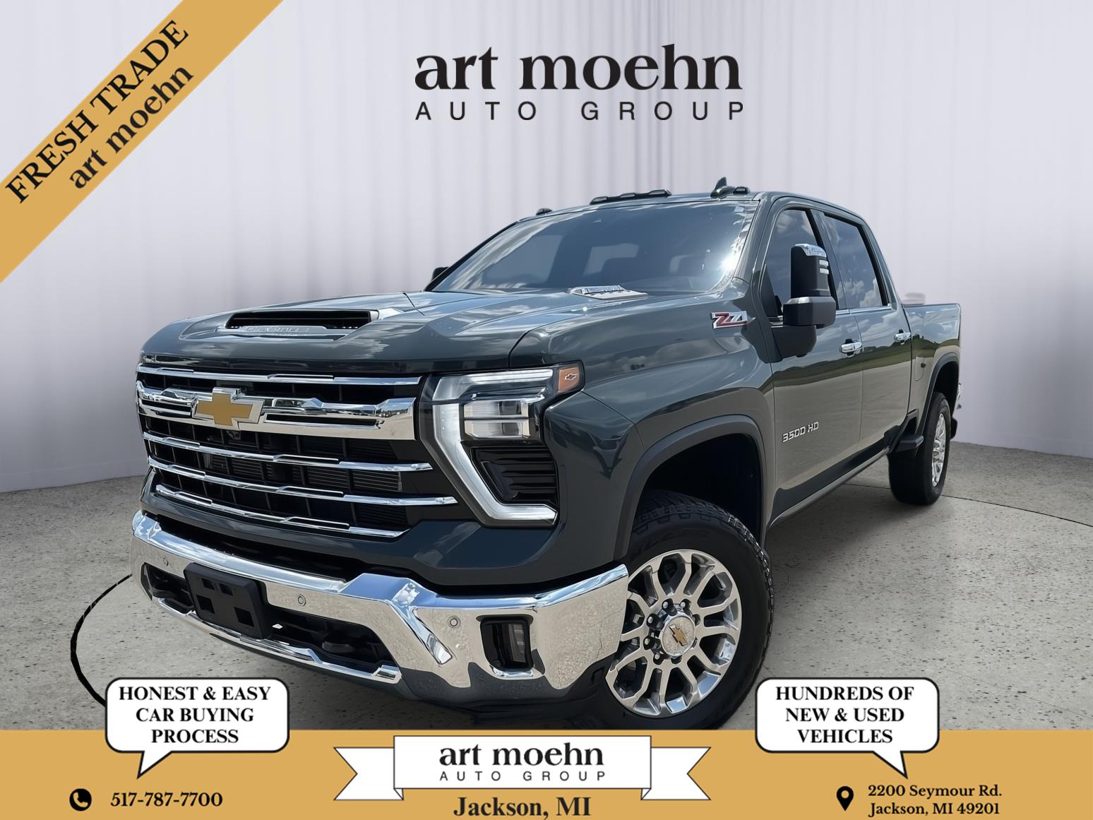 Cypress Gray 2025 Chevrolet Silverado 3500HD Pickup Truck Four-Wheel Drive Automatic