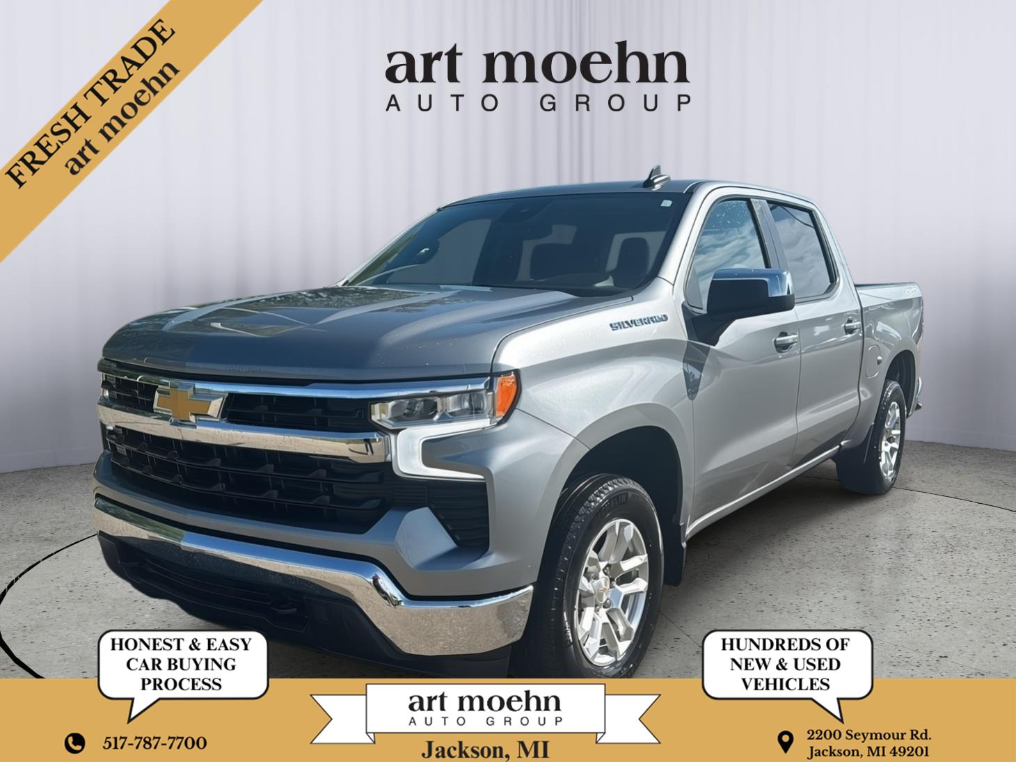 Sterling Gray Metallic 2024 Chevrolet Silverado 1500 Pickup Truck Four-Wheel Drive 8-Speed Automatic