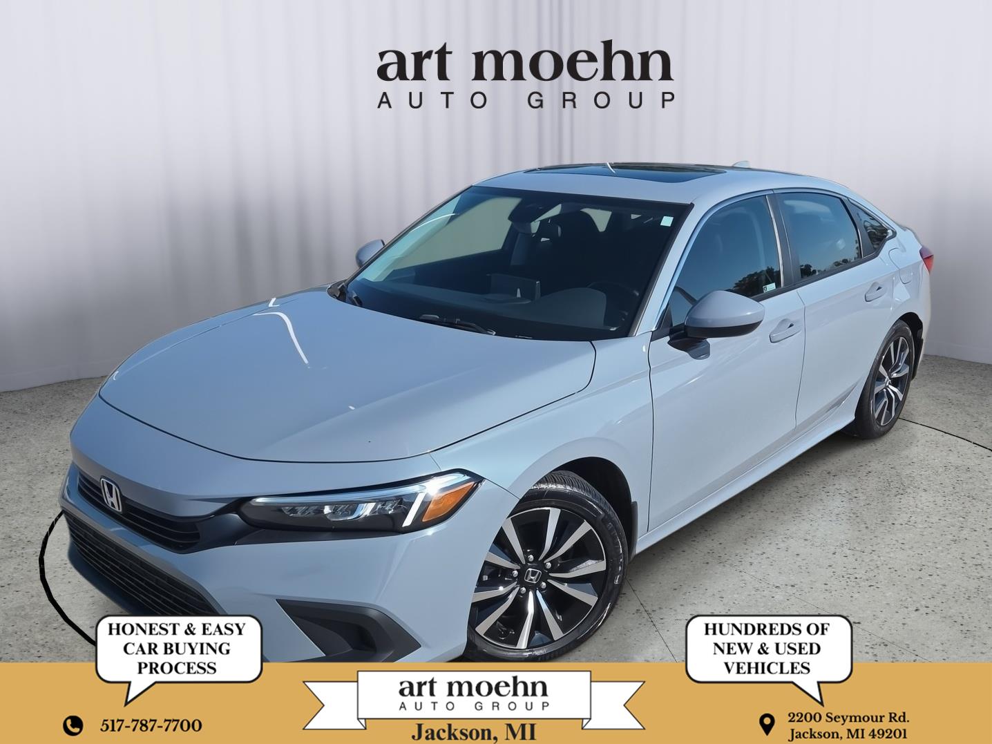 Sonic Gray Pearl 2024 Honda Civic Sedan Front-Wheel Drive Continuously Variable Transmission