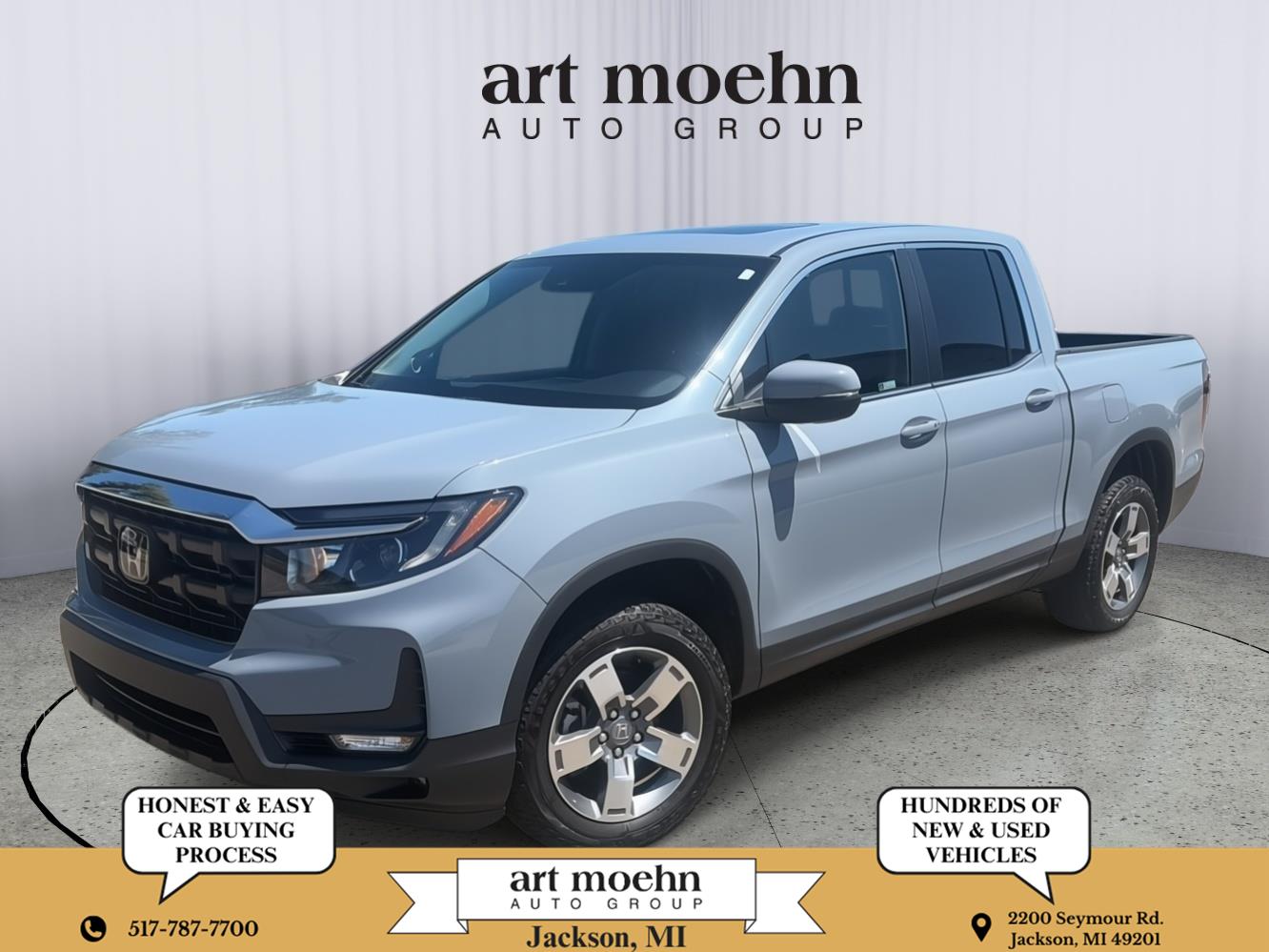Sonic Gray Pearl 2024 Honda Ridgeline Pickup Truck All-Wheel Drive Automatic