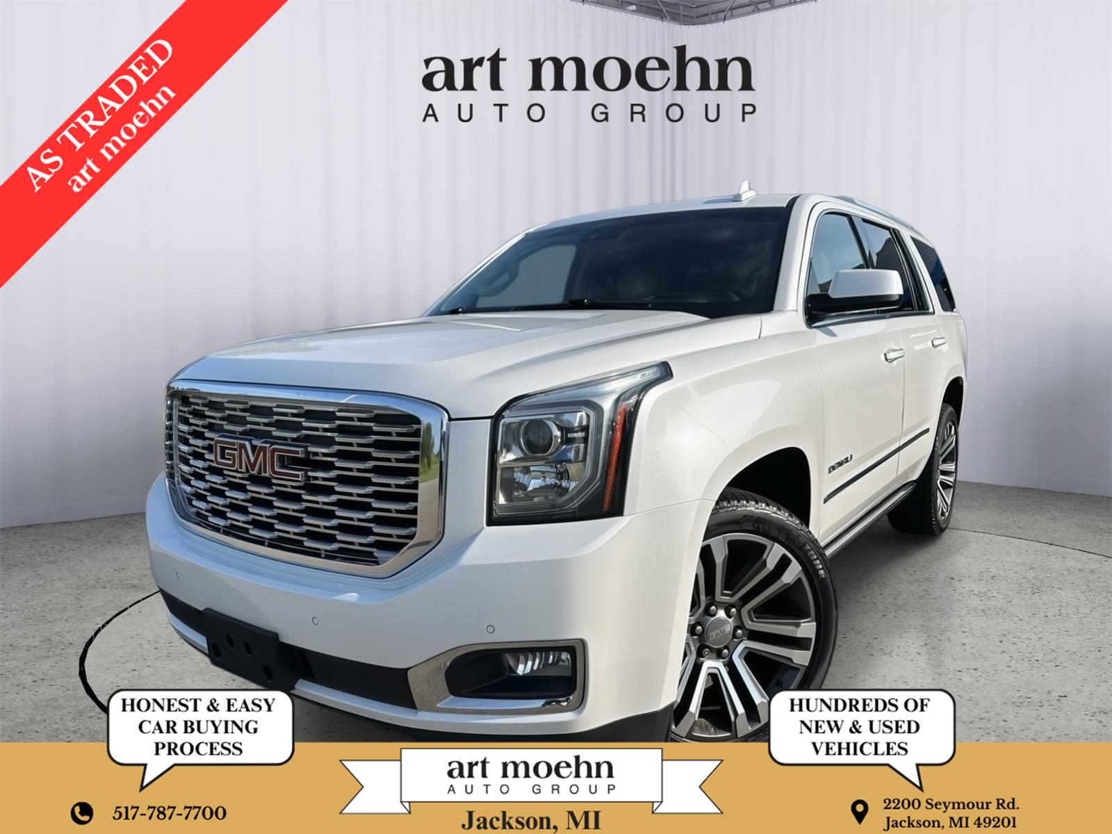 White Frost Tricoat 2020 GMC Yukon SUV / Crossover Four-Wheel Drive Automatic