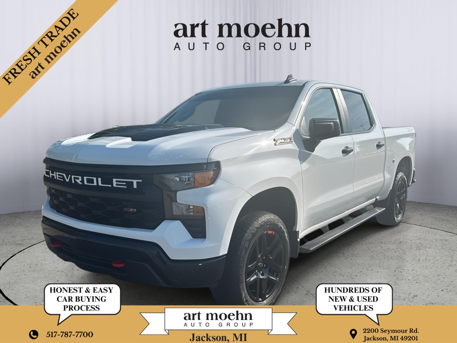 Summit White 2023 Chevrolet Silverado 1500 Pickup Truck Four-Wheel Drive 8-Speed Automatic