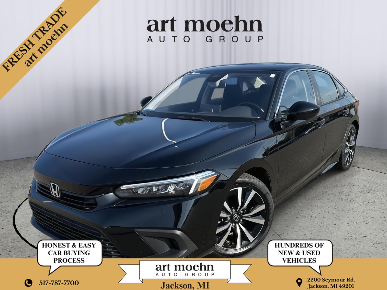 Crystal Black Pearl 2024 Honda Civic Sedan Front-Wheel Drive Continuously Variable Transmission
