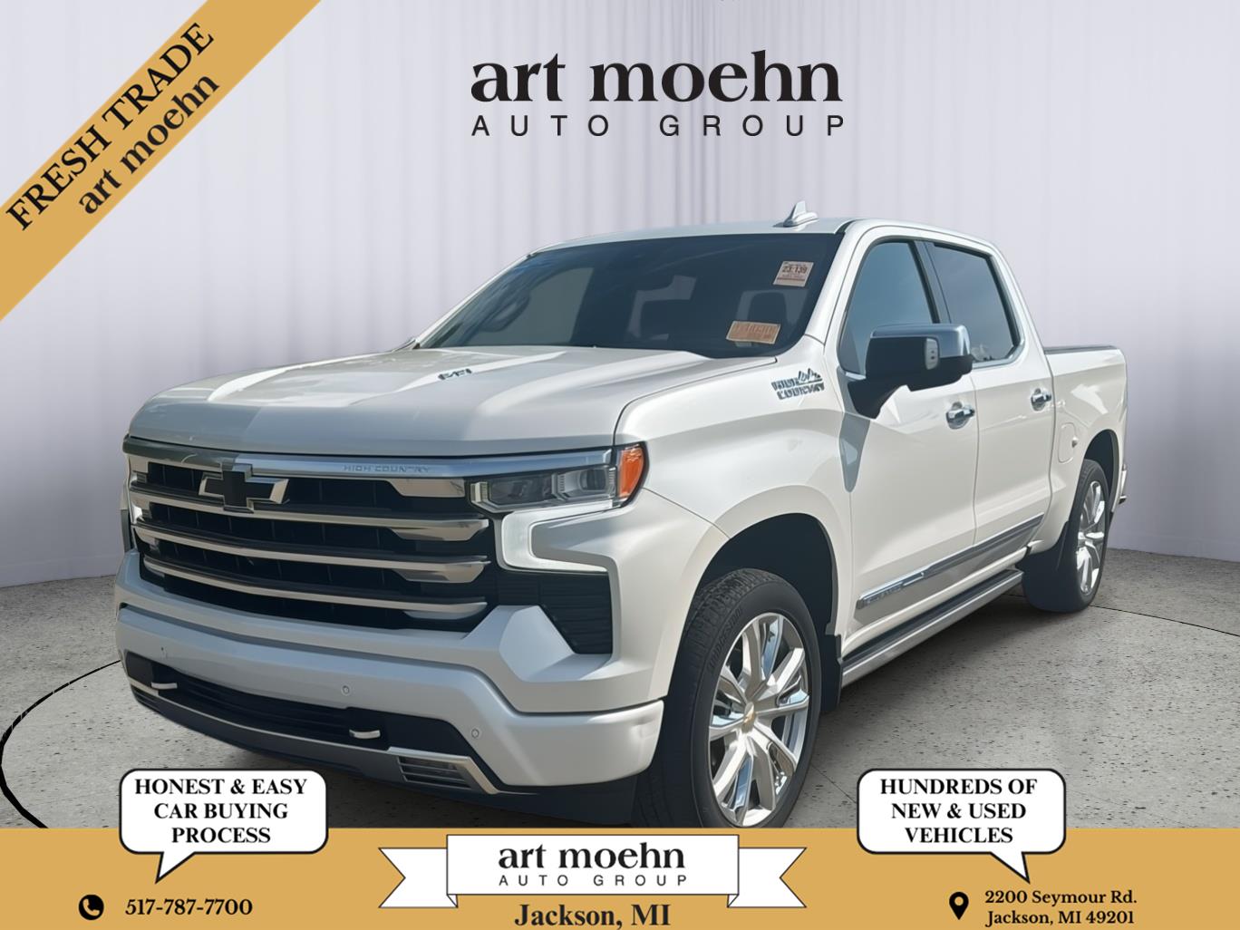 White (Iridescent Pearl Tricoat) 2023 Chevrolet Silverado 1500 Pickup Truck Four-Wheel Drive Automatic