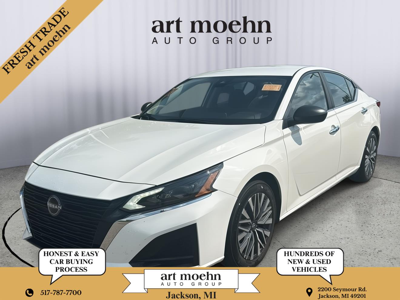 Glacier White 2025 Nissan Altima Sedan Front-Wheel Drive Continuously Variable Transmission