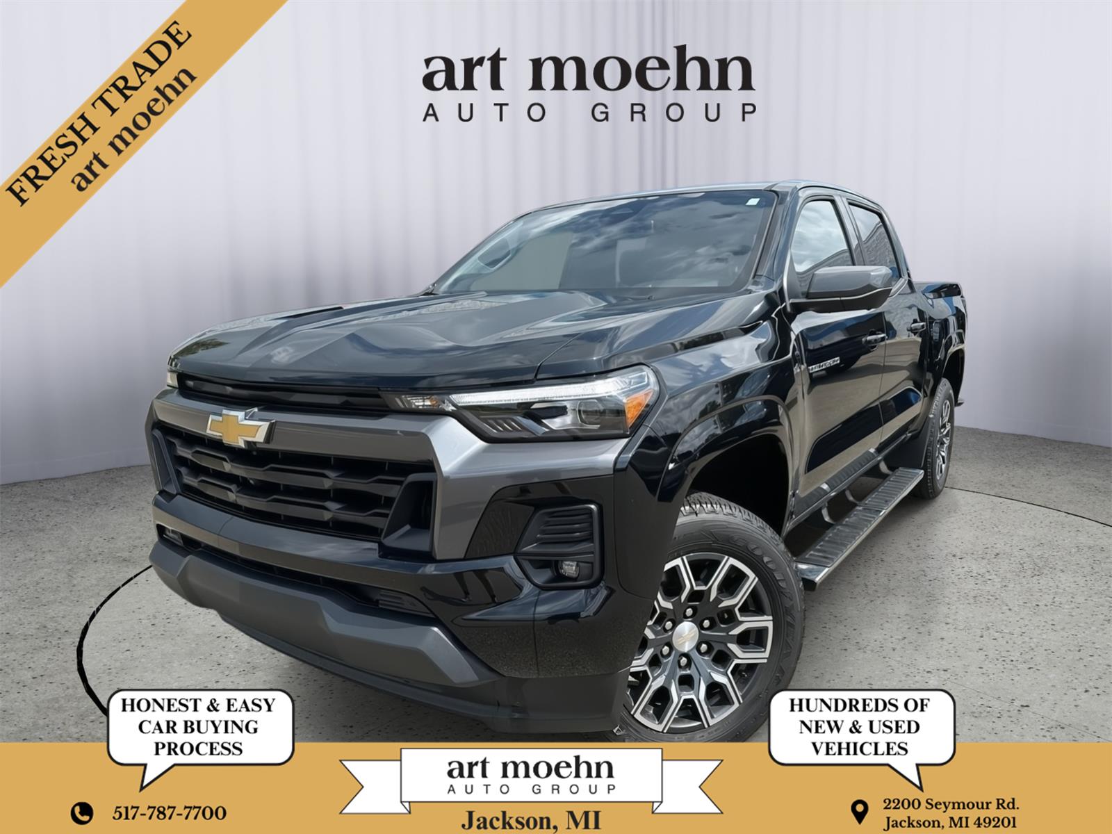 Black 2023 Chevrolet Colorado Pickup Truck Four-Wheel Drive 8-Speed Automatic