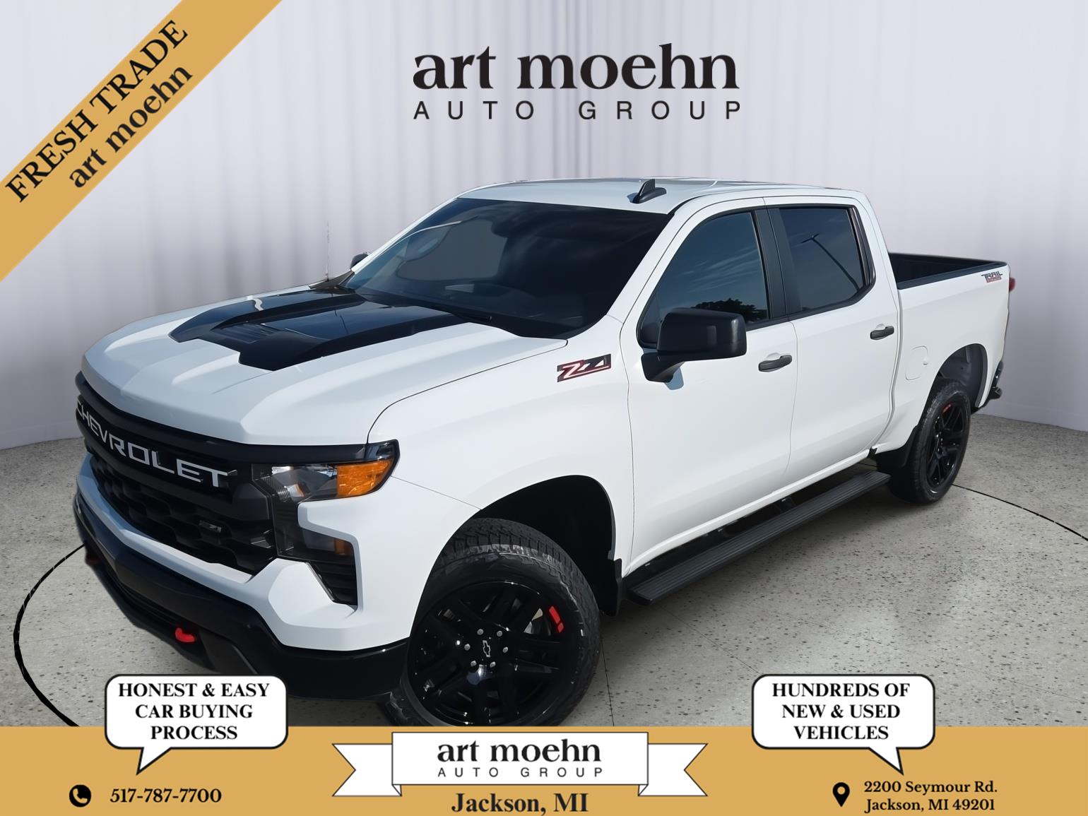 Summit White 2023 Chevrolet Silverado 1500 Pickup Truck Four-Wheel Drive 8-Speed Automatic