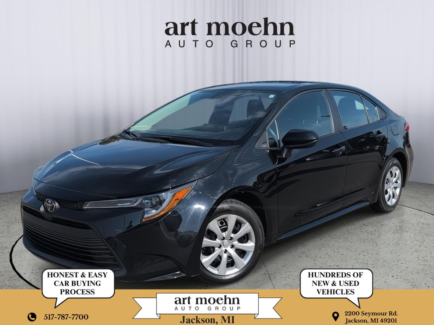 Midnight Black Metallic 2024 Toyota Corolla Sedan Front-Wheel Drive Continuously Variable Transmission
