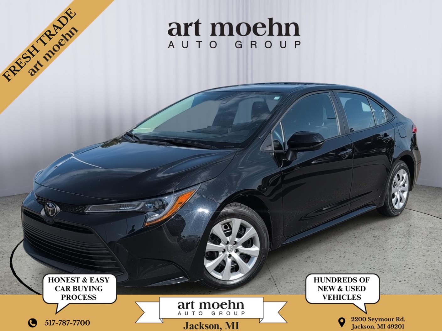 Midnight Black Metallic 2024 Toyota Corolla Sedan Front-Wheel Drive Continuously Variable Transmission