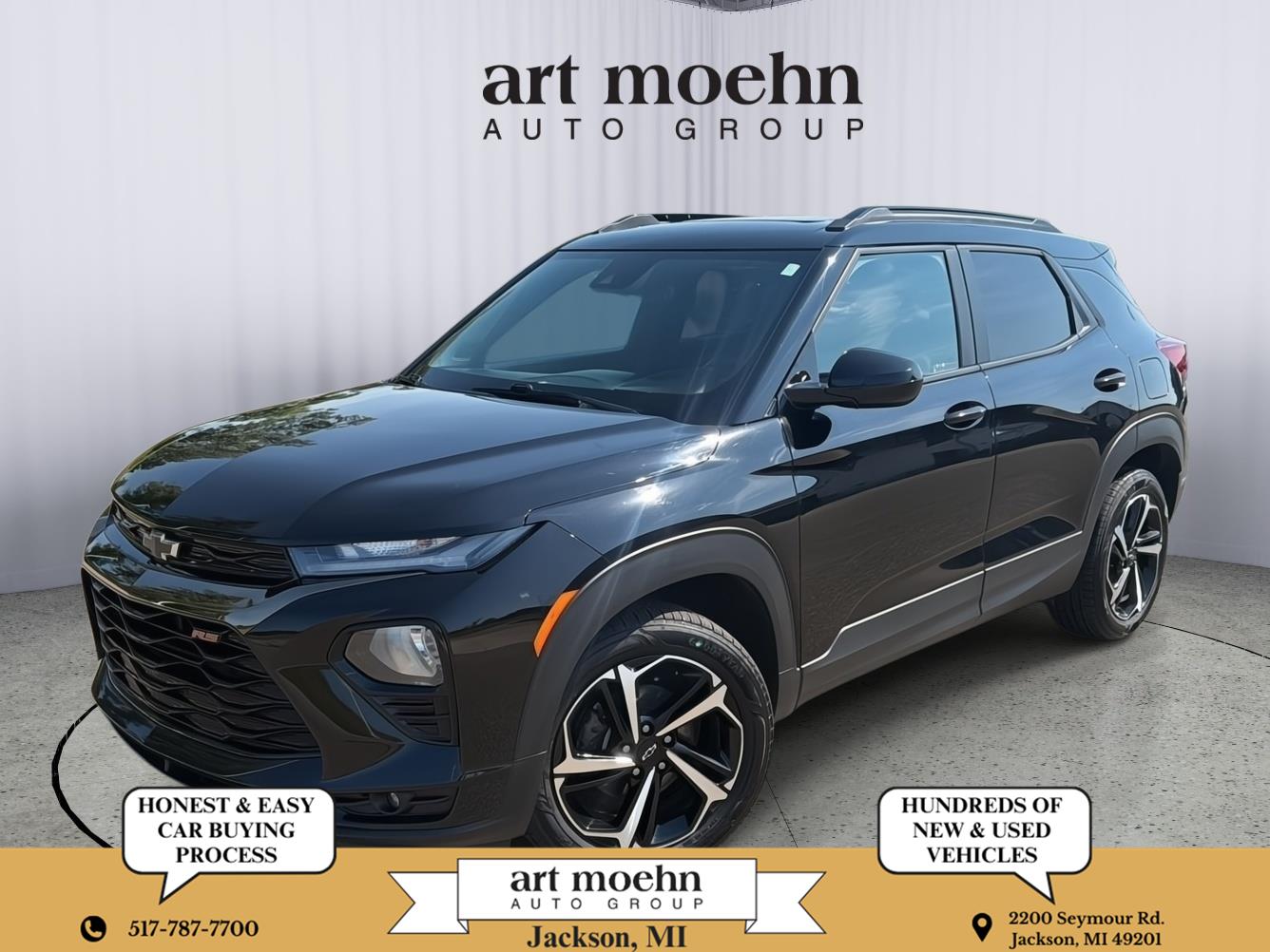Mosaic Black Metallic 2022 Chevrolet Trailblazer SUV / Crossover Four-Wheel Drive 9-Speed Automatic