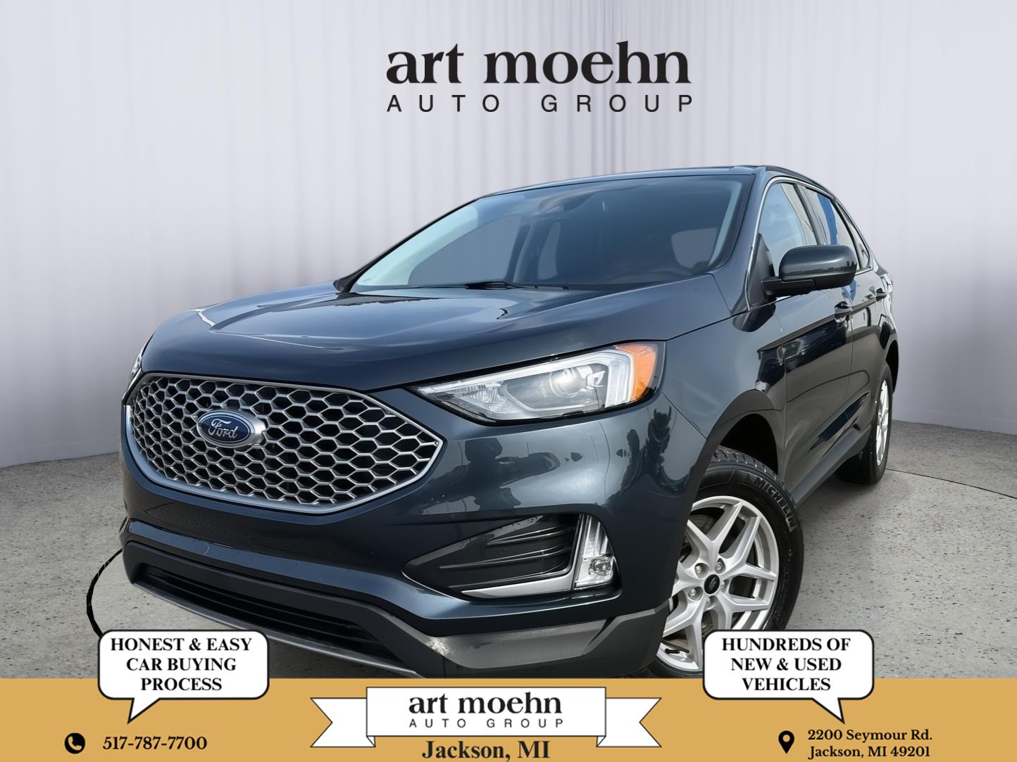 Stone Blue Metallic 2024 Ford Edge SUV / Crossover All-Wheel Drive 8-Speed Automatic