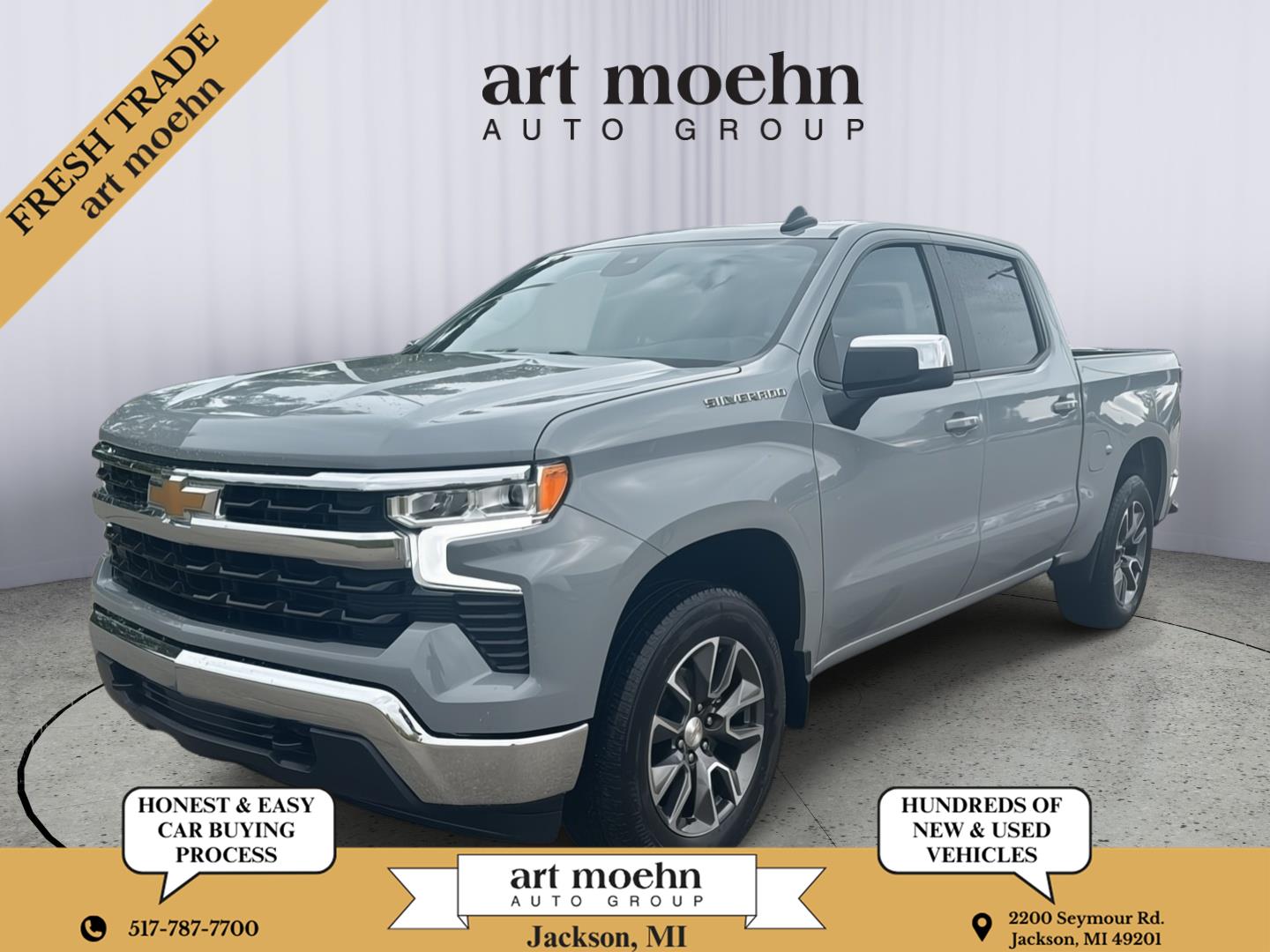 Slate Gray Metallic 2024 Chevrolet Silverado 1500 Pickup Truck Four-Wheel Drive 8-Speed Automatic
