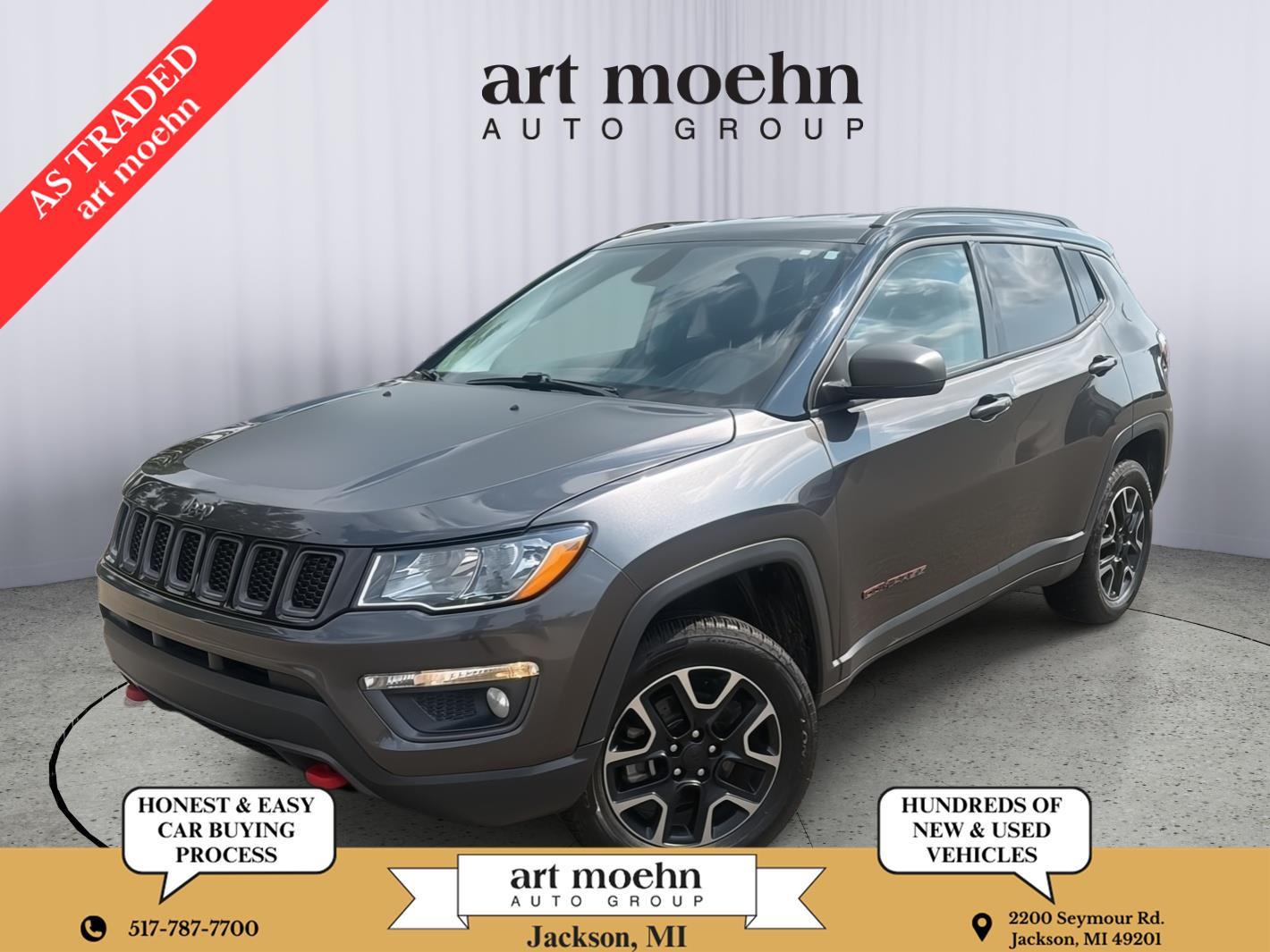 Gray (Granite Crystal Metallic Clearcoat) 2019 Jeep Compass SUV / Crossover Four-Wheel Drive 9-Speed Automatic