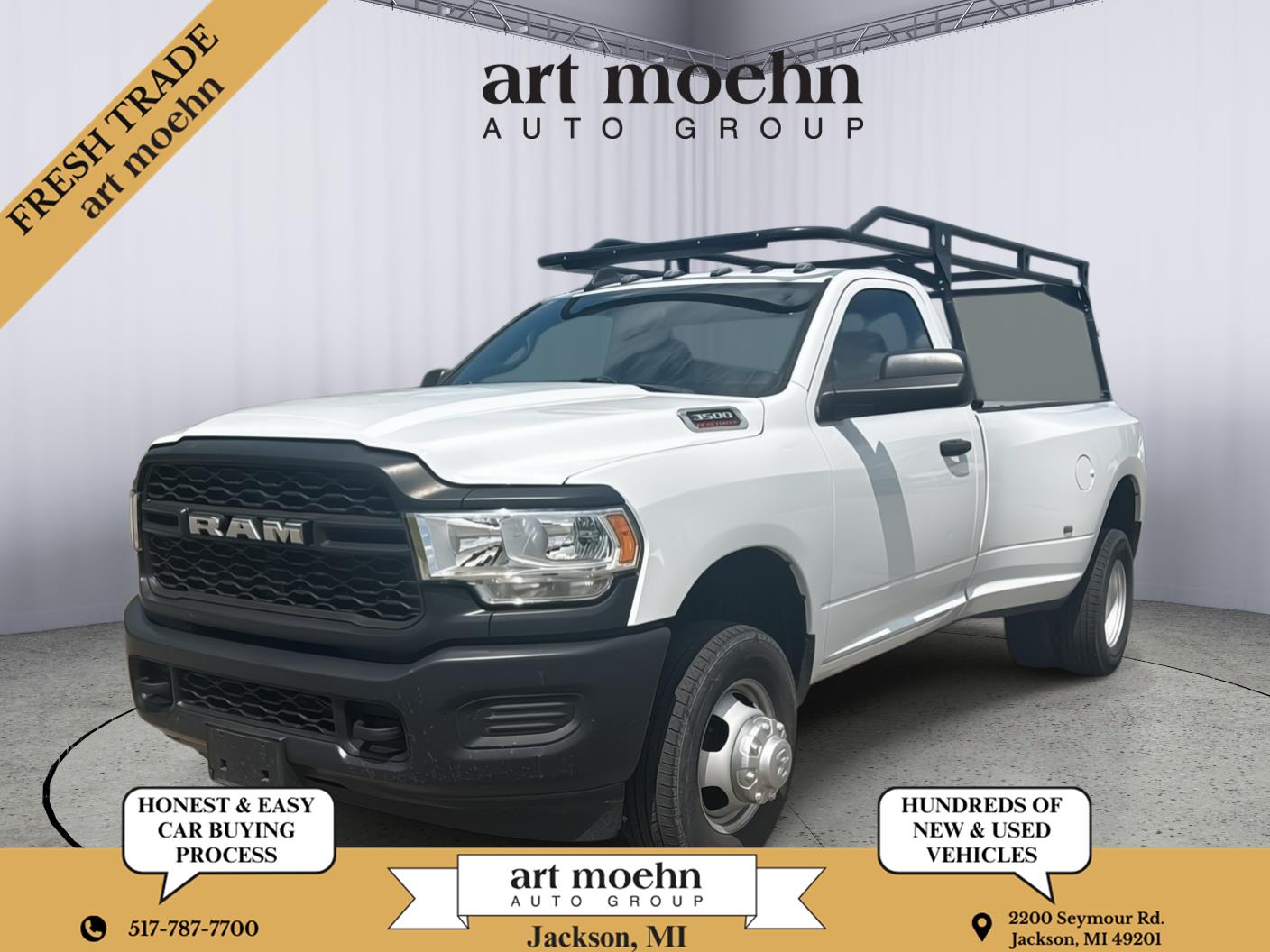 Bright White Clearcoat 2022 RAM 3500 Pickup Truck Four-Wheel Drive 8-Speed Automatic